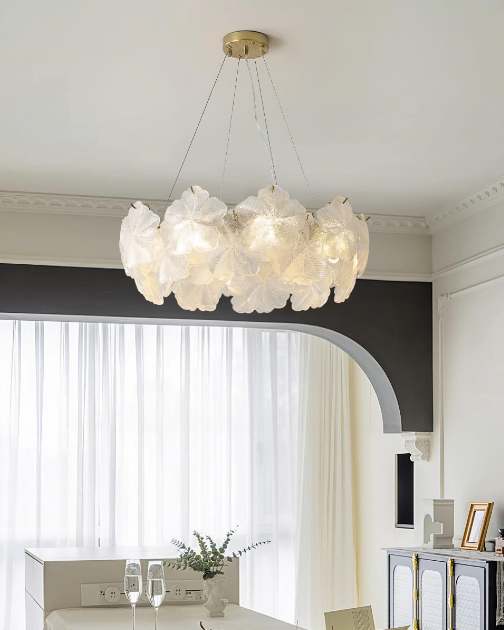 Vitheir Floral Glass Chandelier-Neutral Decor