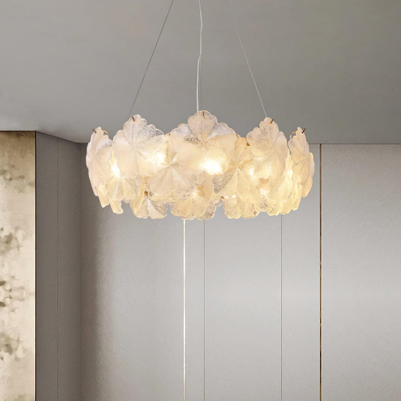 Vitheir Floral Glass Chandelier-Neutral Decor