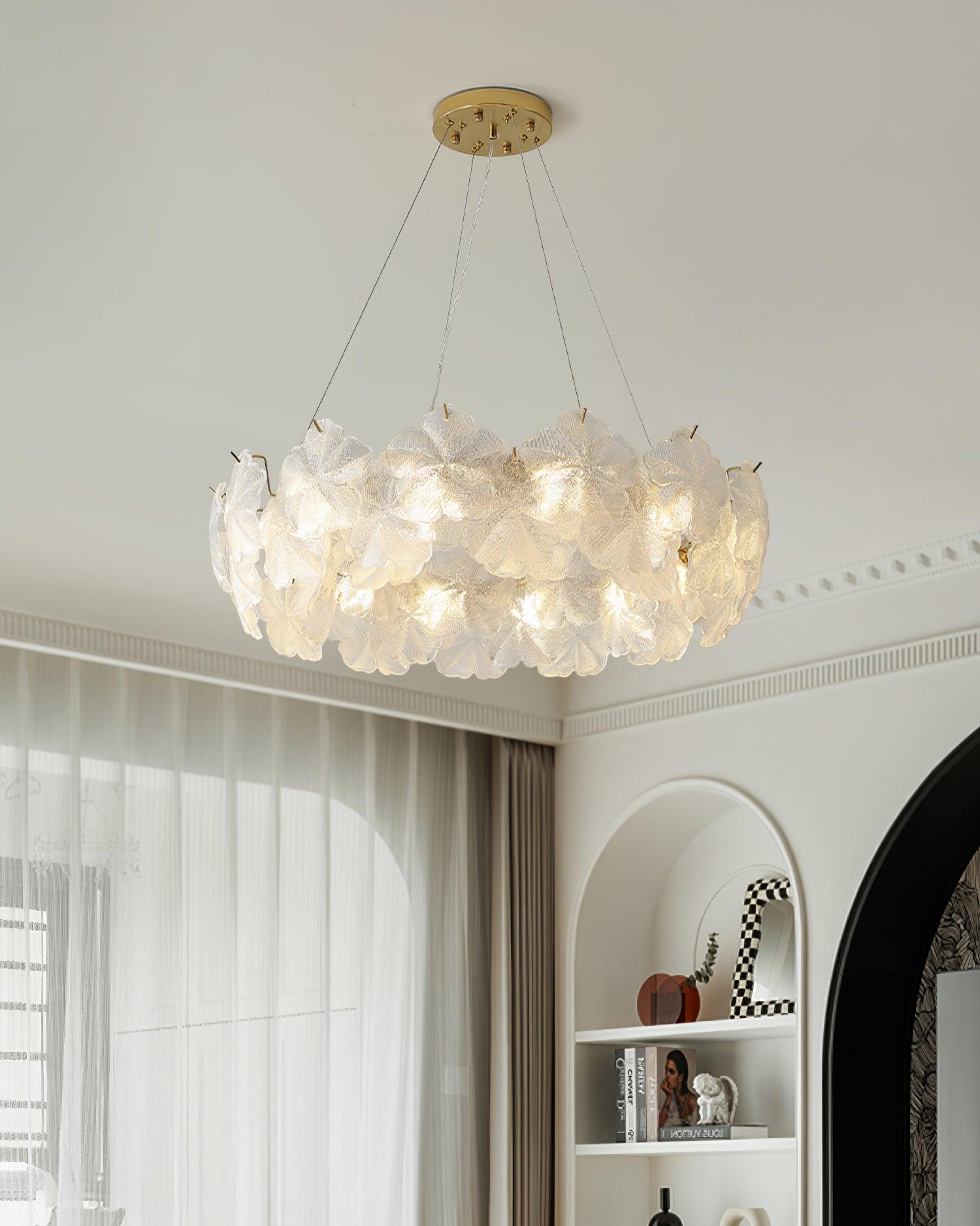 Vitheir Floral Glass Chandelier-Neutral Decor
