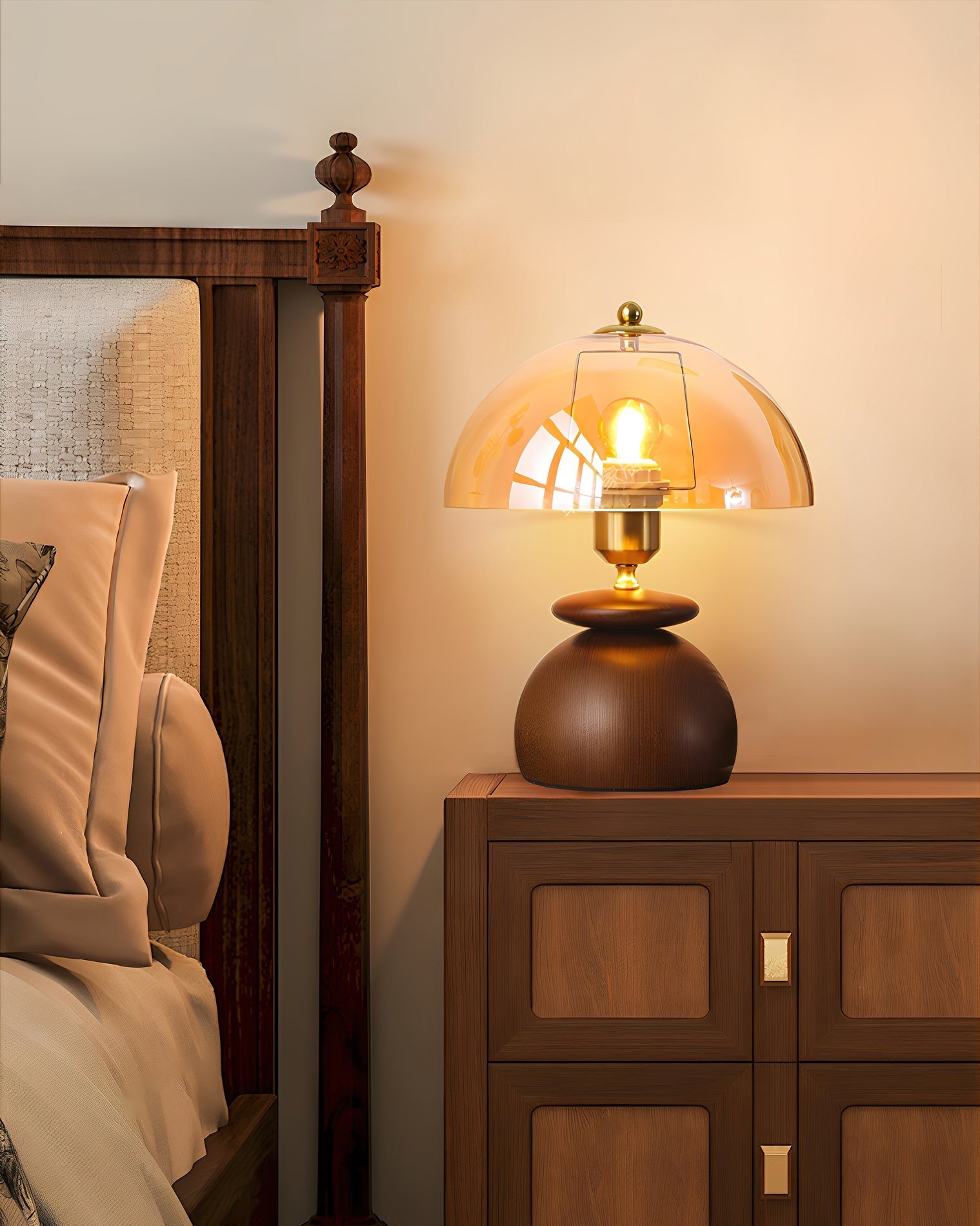 Lifestyle image of the Valeska Table Lamp on a study desk.