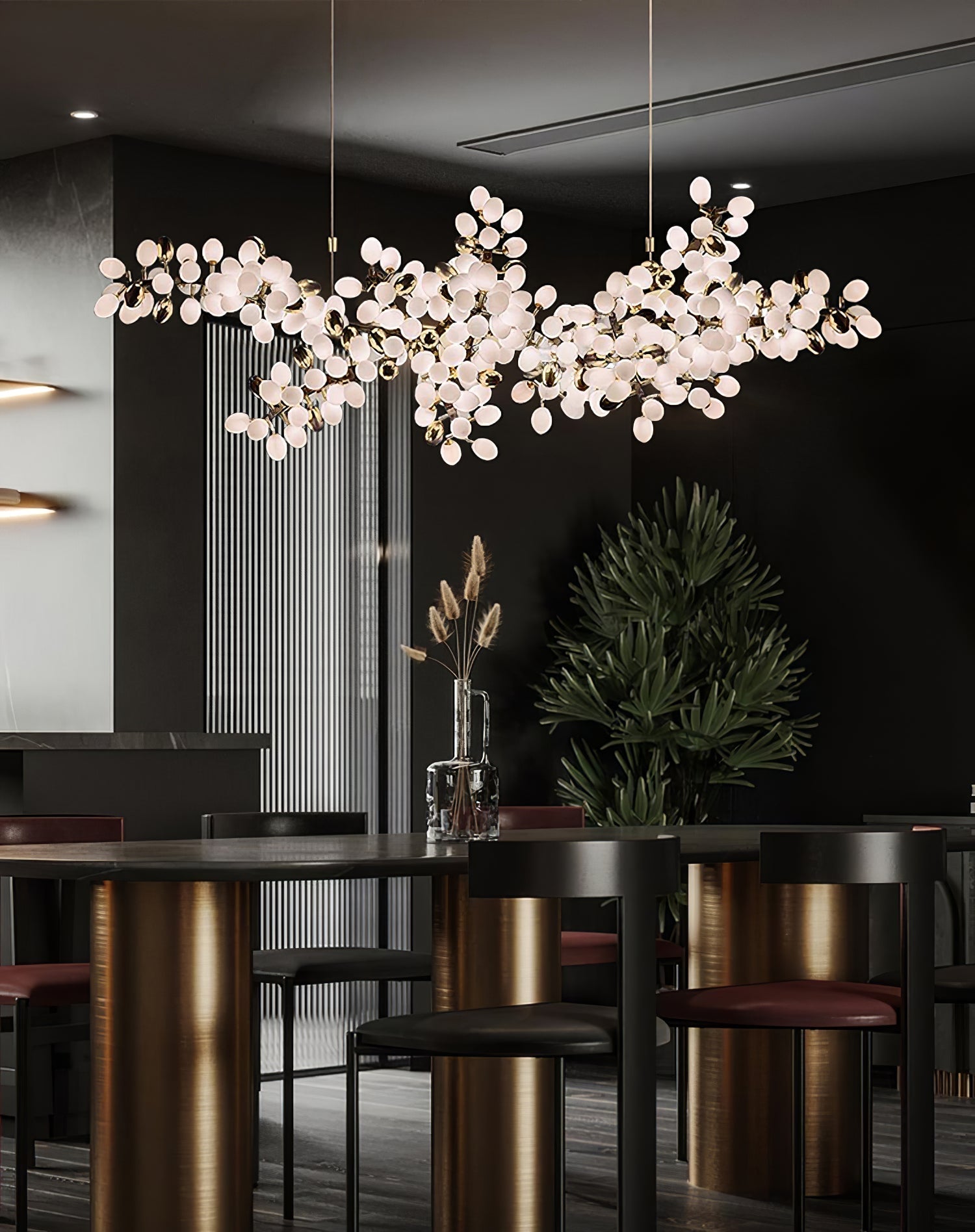 Aldo Elegant Droplet Glass Chandelier-Neutral Decor