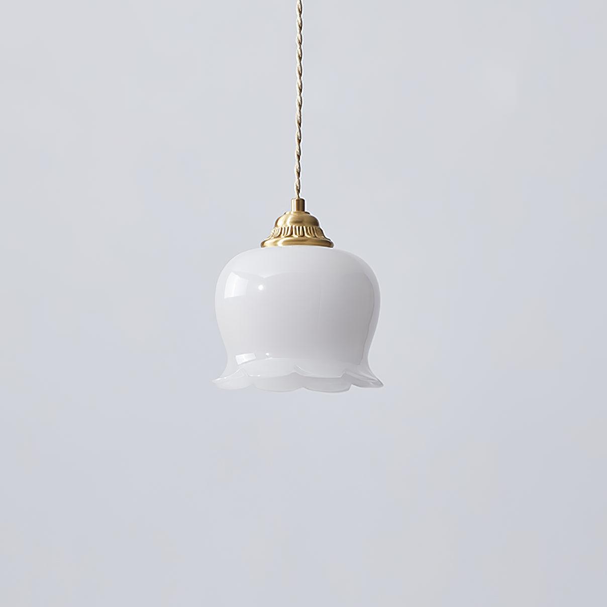 Veloza Brass & Resin Glam Pendant Lamp-Neutral Decor