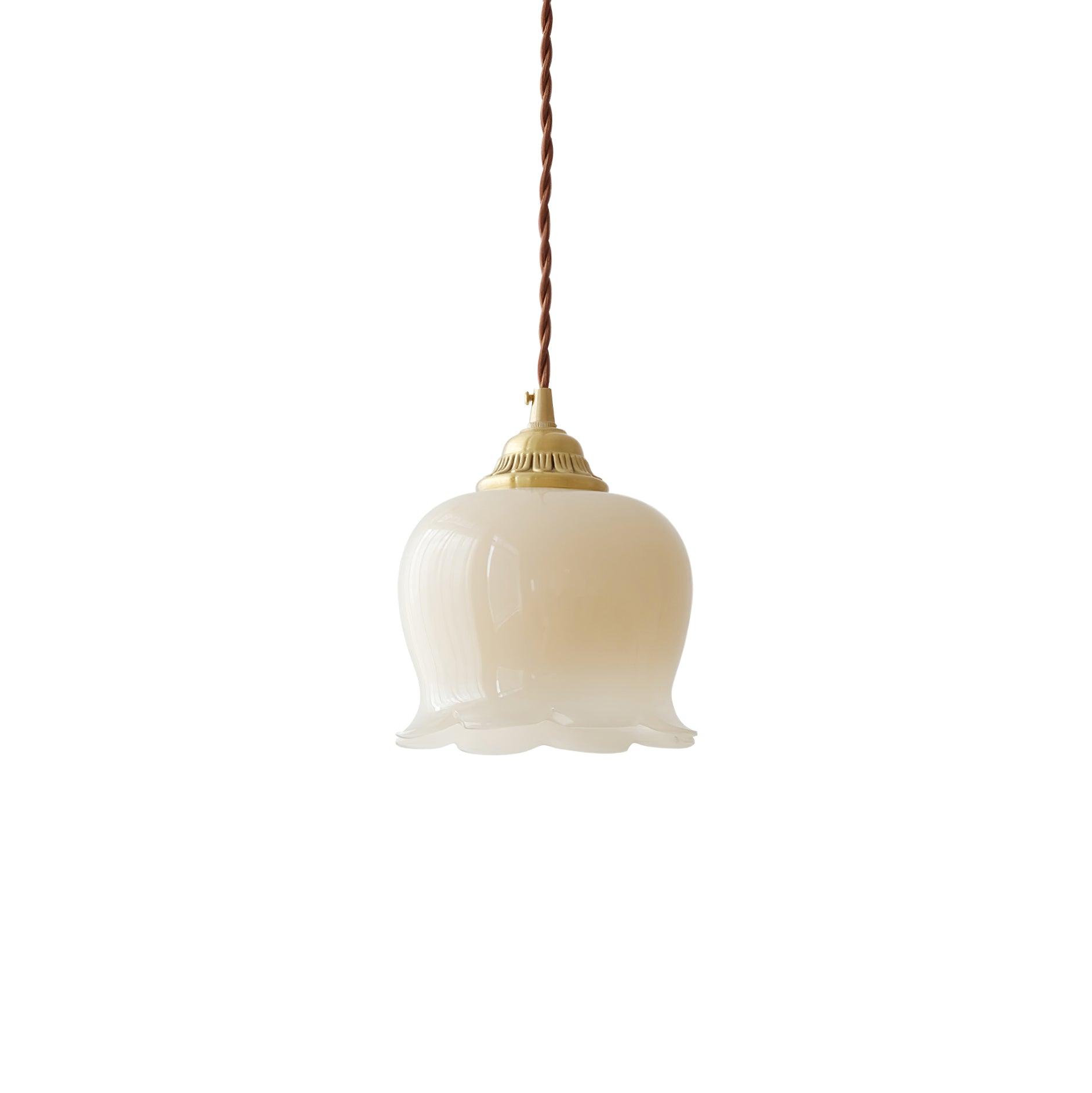 Veloza Brass & Resin Glam Pendant Lamp-Neutral Decor