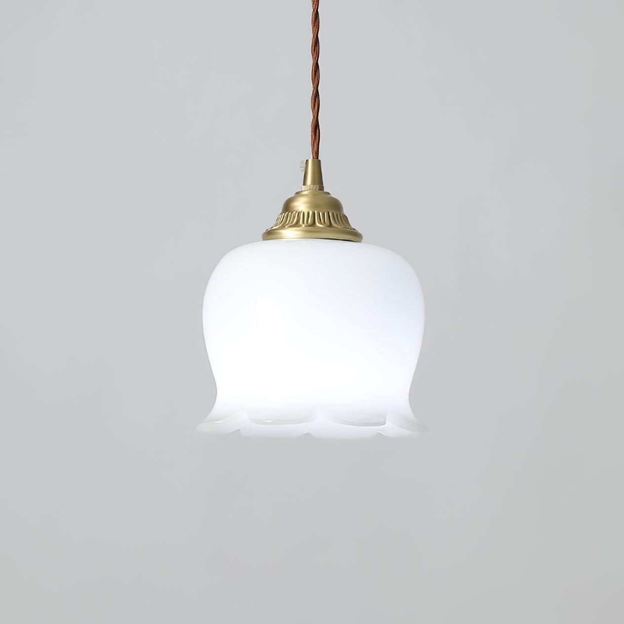 Veloza Brass & Resin Glam Pendant Lamp-Neutral Decor