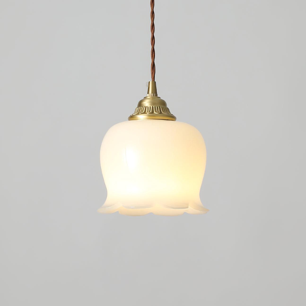Veloza Brass & Resin Glam Pendant Lamp-Neutral Decor