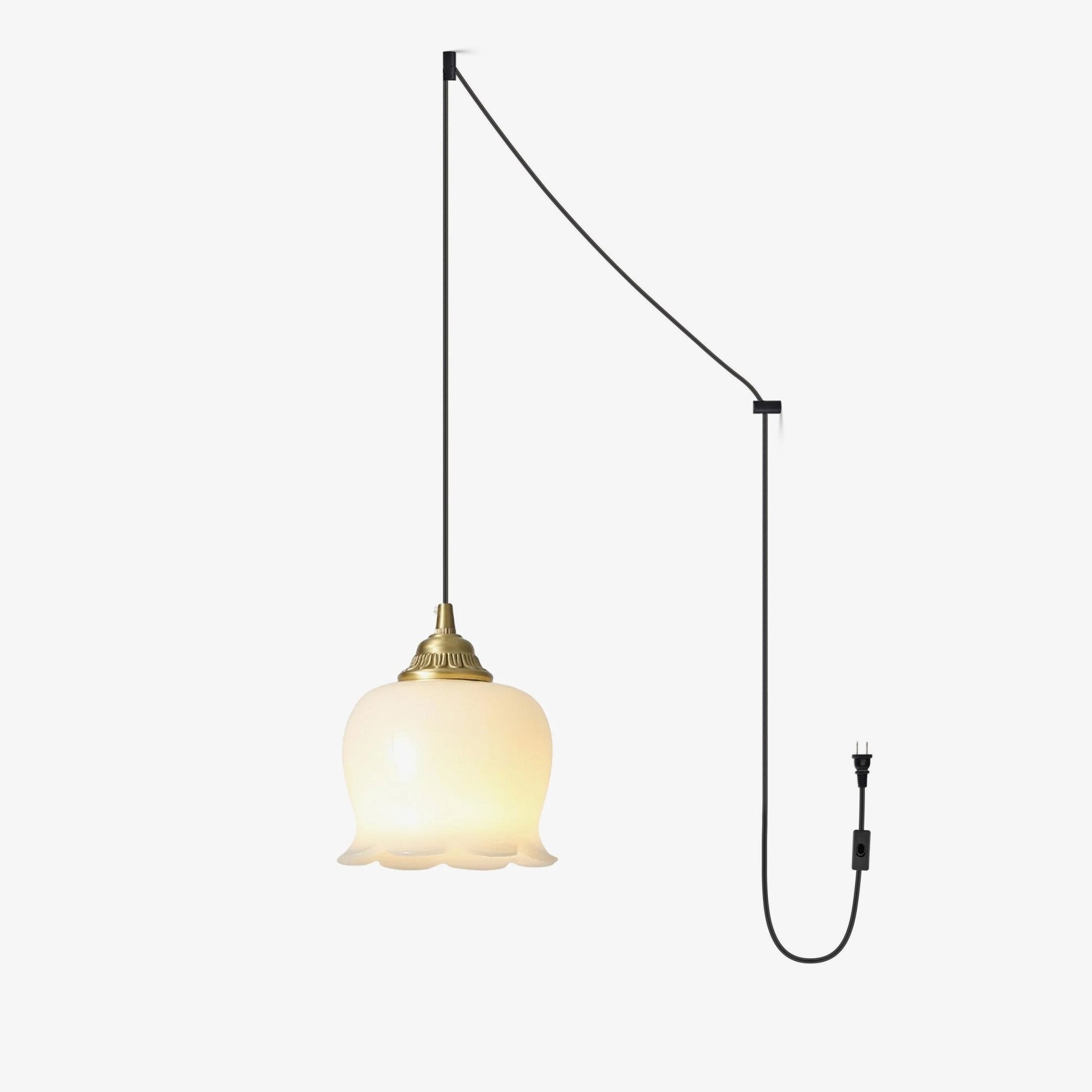 Veloza Brass & Resin Glam Pendant Lamp-Neutral Decor
