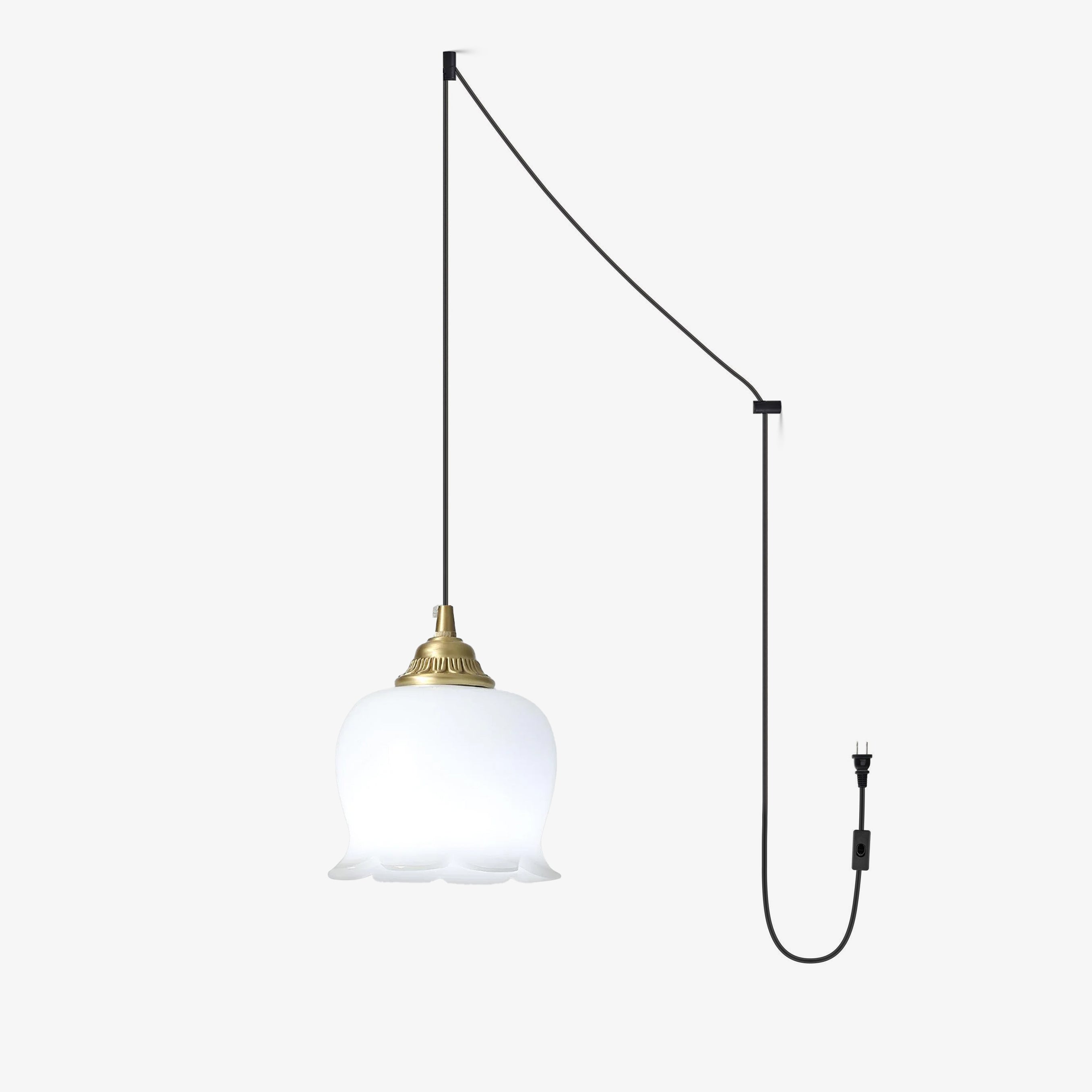 Veloza Brass & Resin Glam Pendant Lamp-Neutral Decor