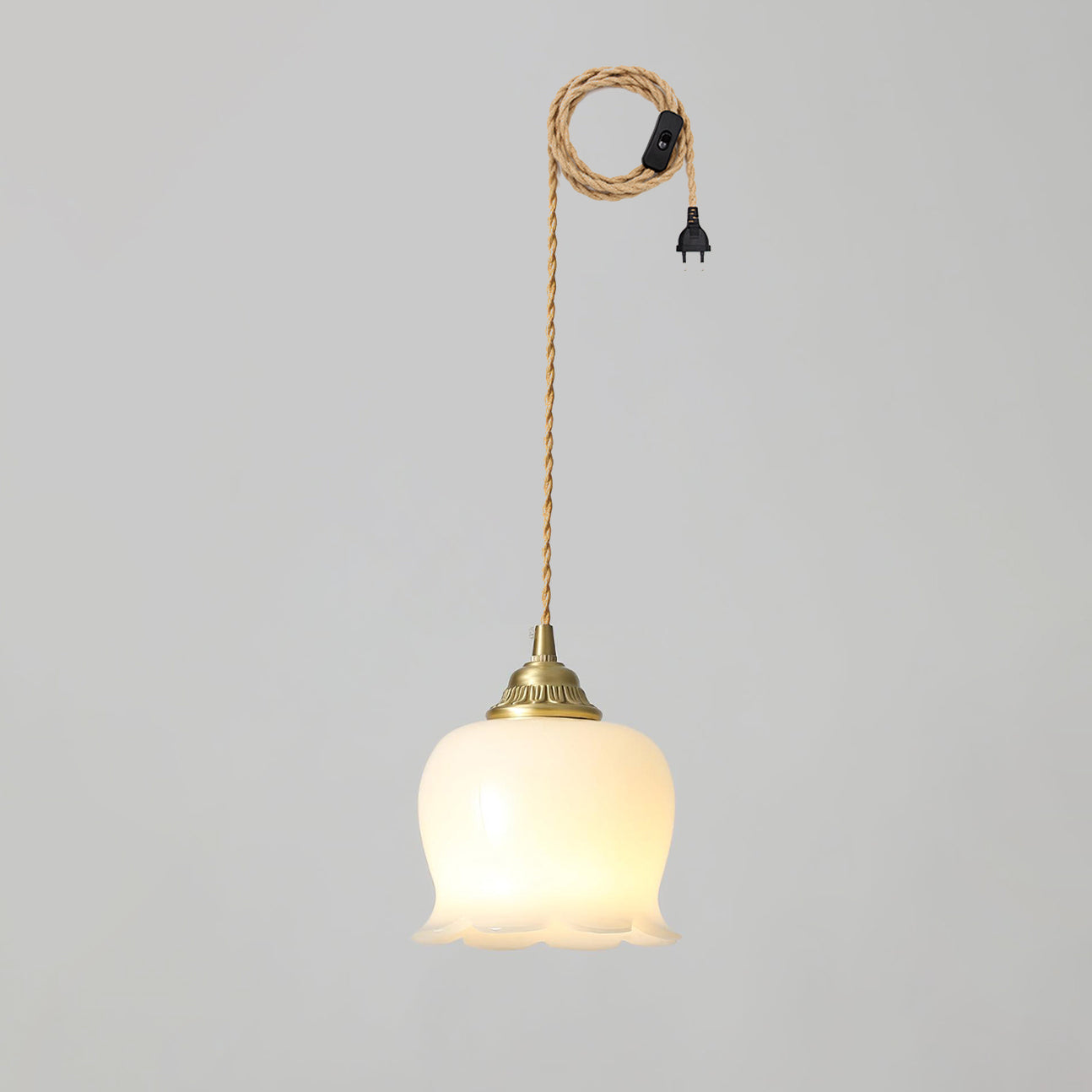 Veloza Brass & Resin Glam Pendant Lamp-Neutral Decor