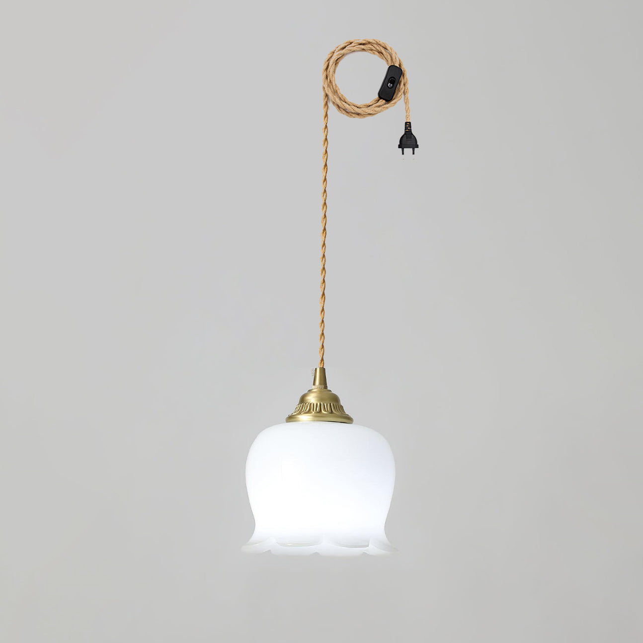 Veloza Brass & Resin Glam Pendant Lamp-Neutral Decor