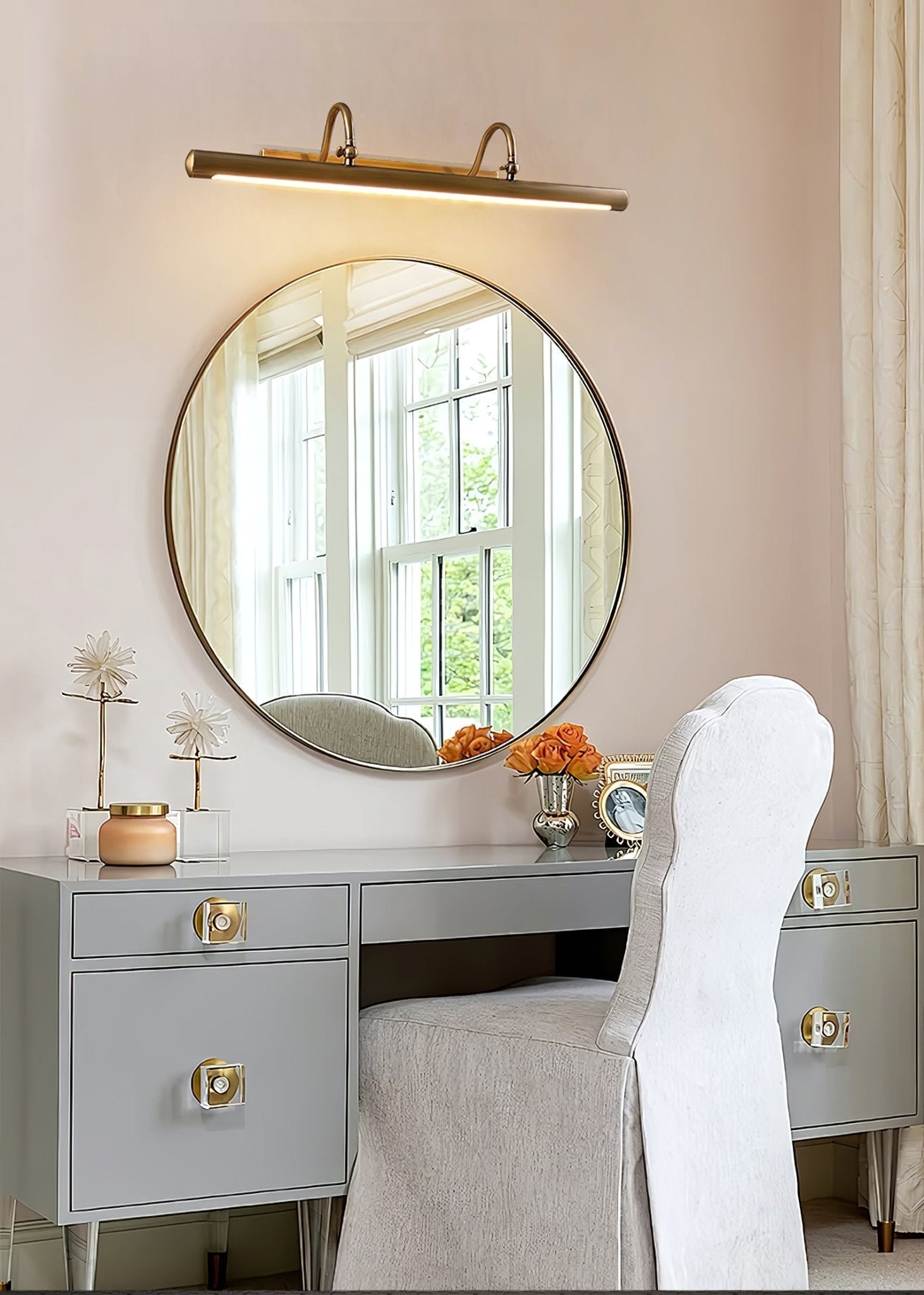 Clara Twin Arm Vanity Wall Light-Neutral Decor
