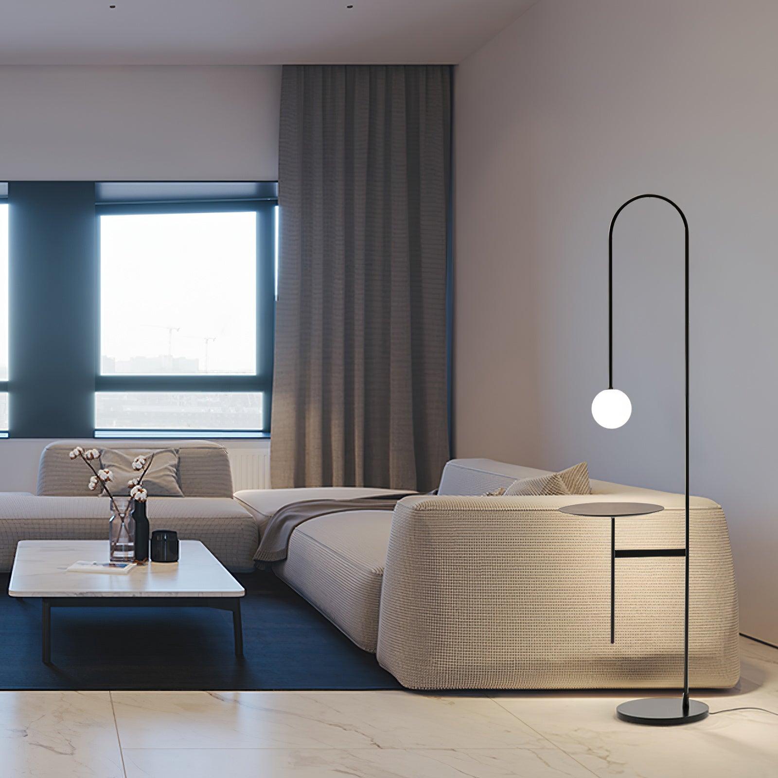 Celonce Glass Minimalist Floor Lamp-Neutral Decor