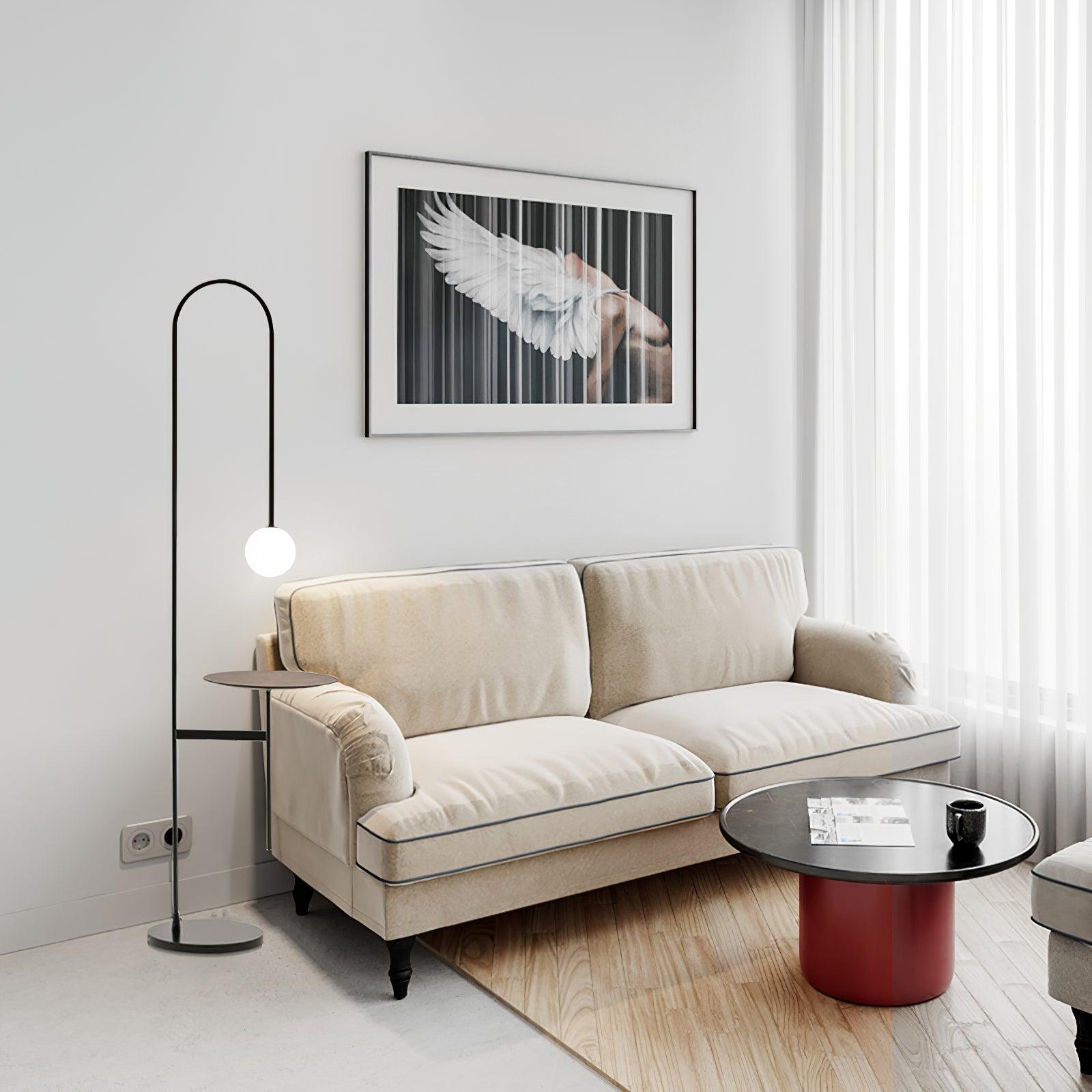 Celonce Glass Minimalist Floor Lamp-Neutral Decor