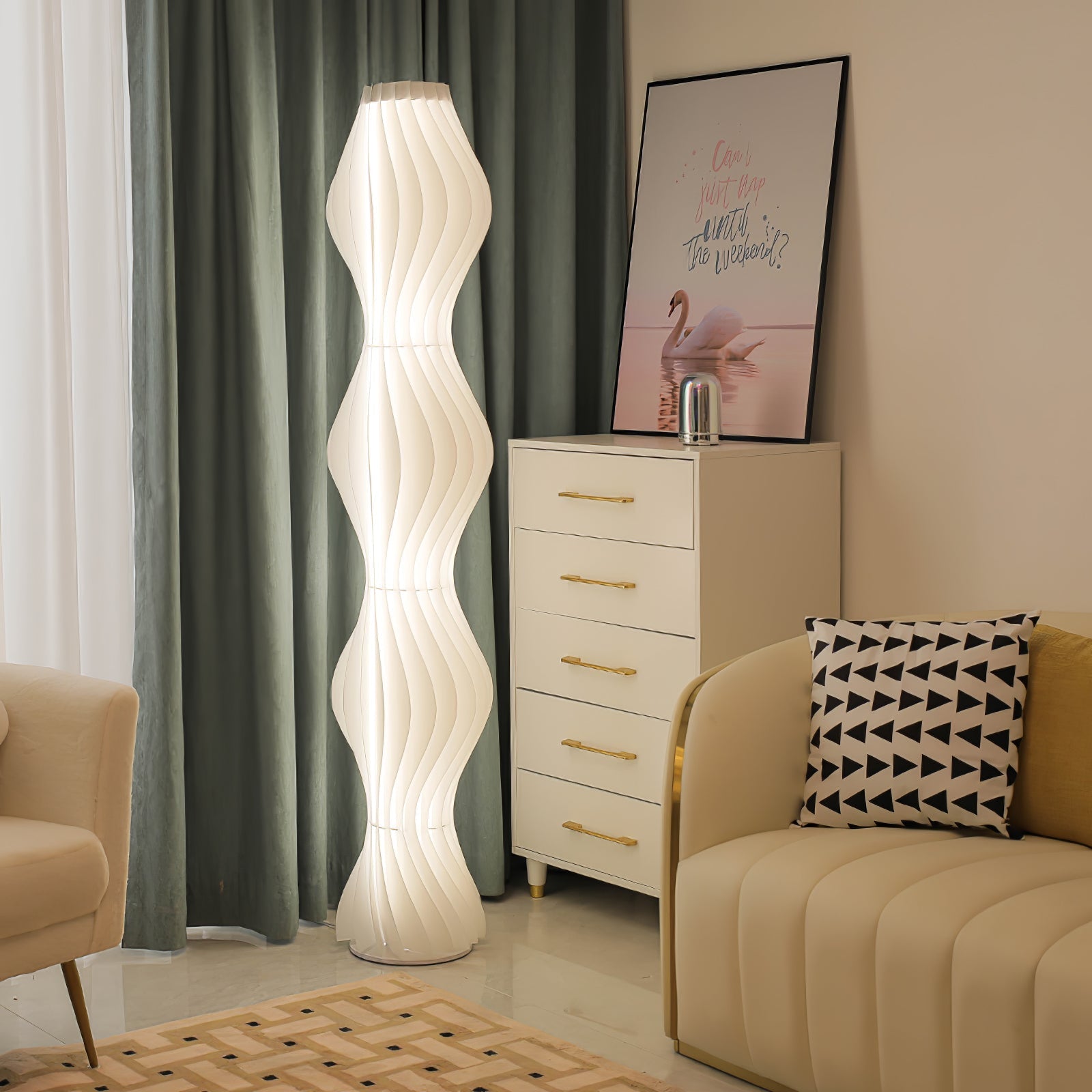 Dotha Contemporary Floor Lamp-Neutral Decor