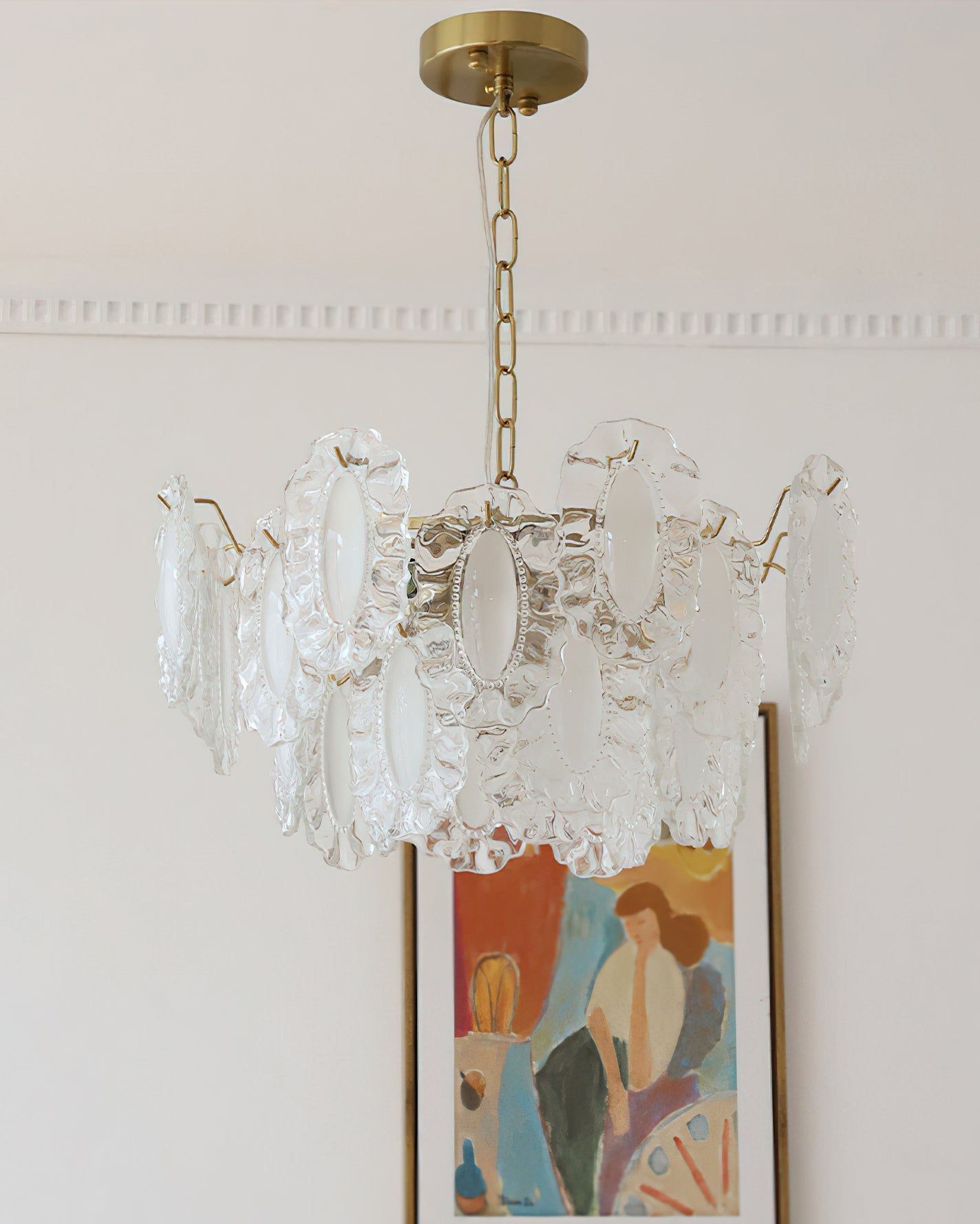 Lifestyle image featuring the elegant Varvara Chandelier.