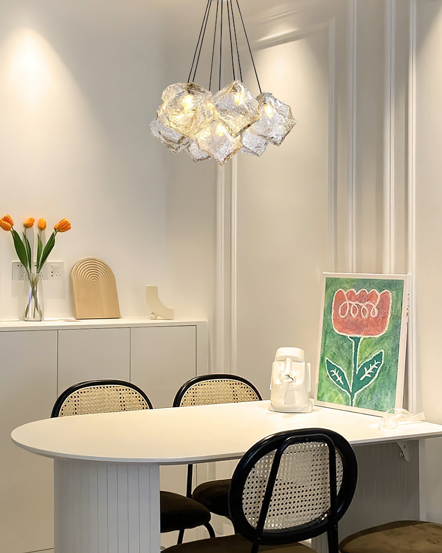 Aurora Chandelier Ice Sparkling-Neutral Decor