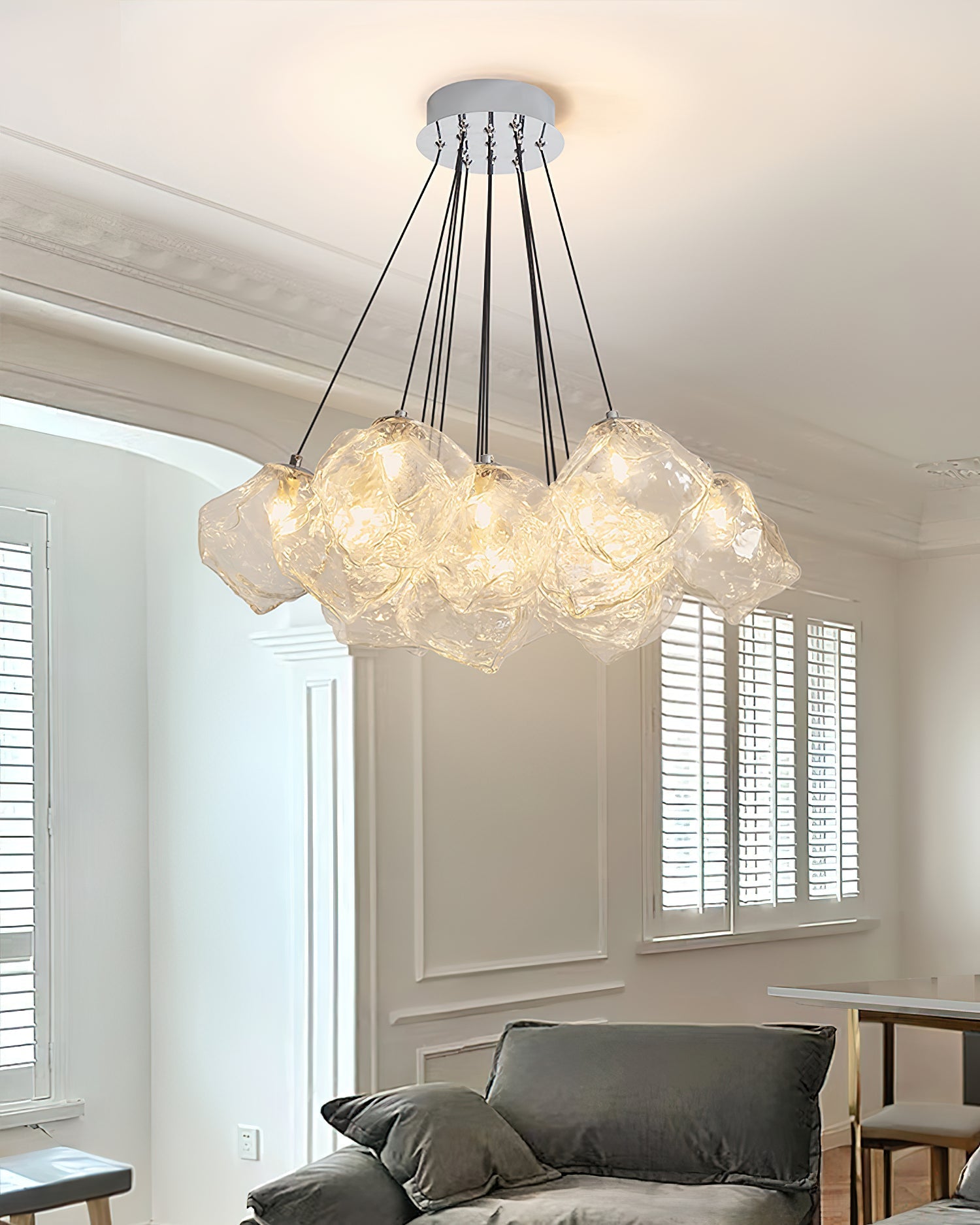 Aurora Chandelier Ice Sparkling-Neutral Decor