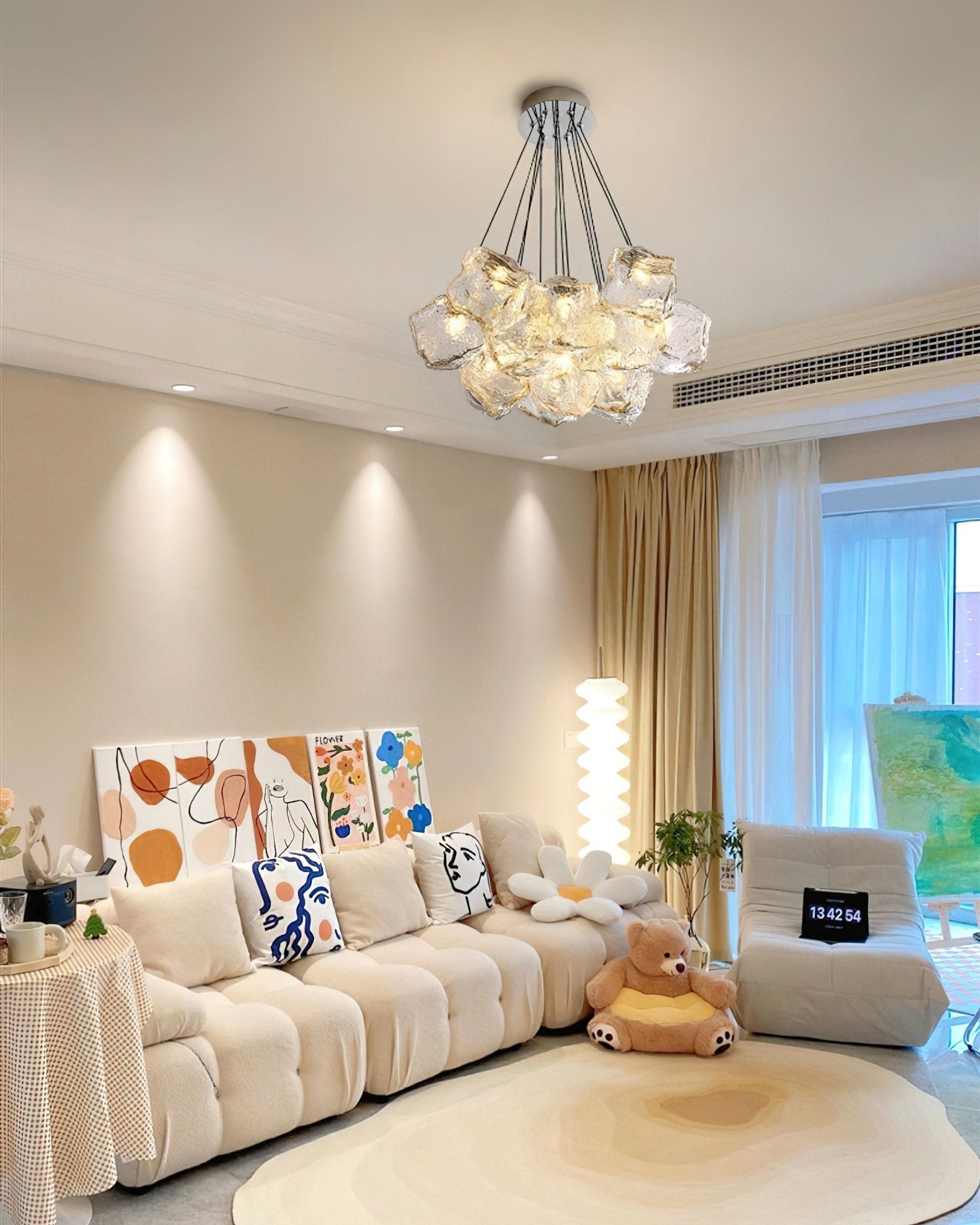Aurora Chandelier Ice Sparkling-Neutral Decor