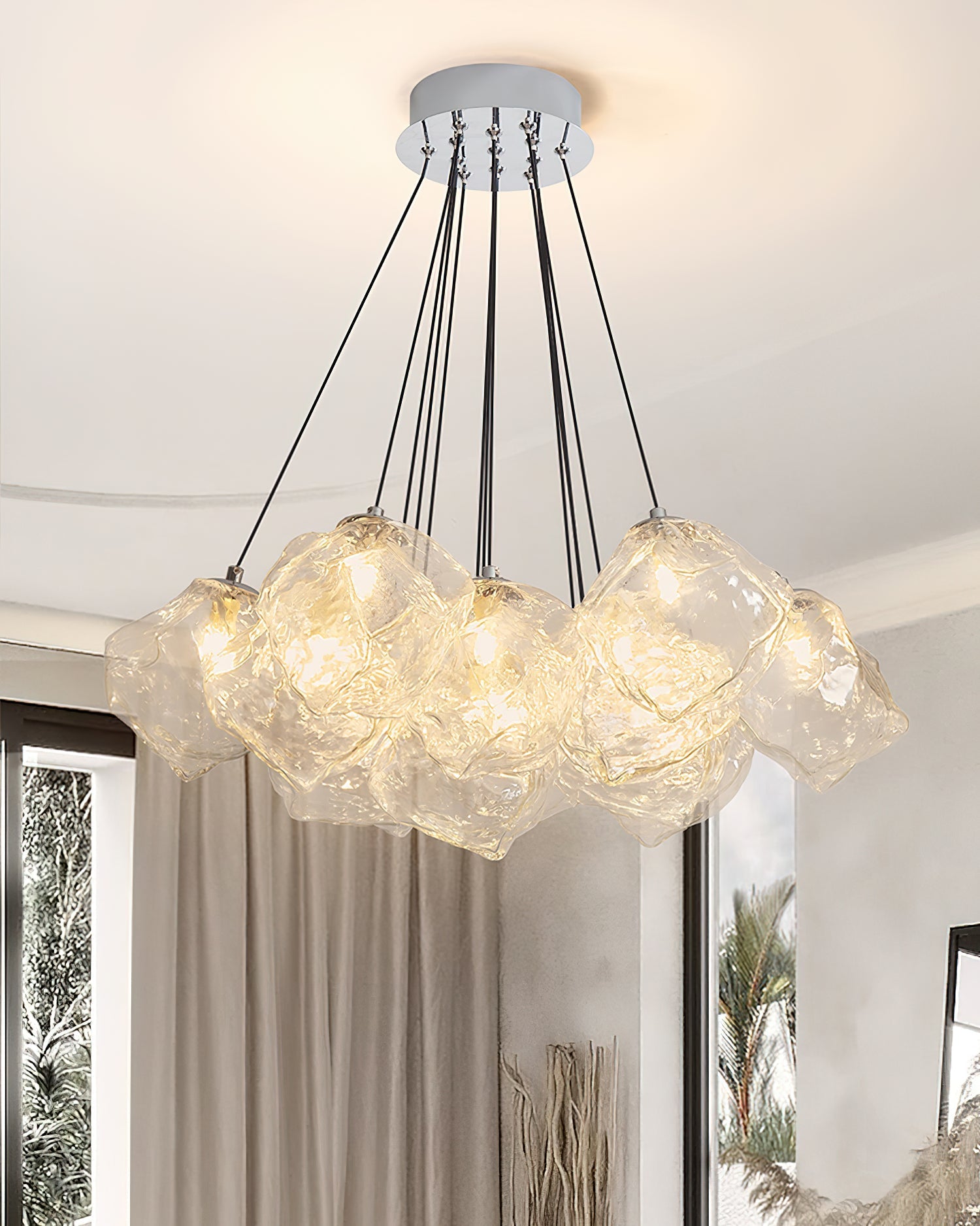Aurora Chandelier Ice Sparkling-Neutral Decor
