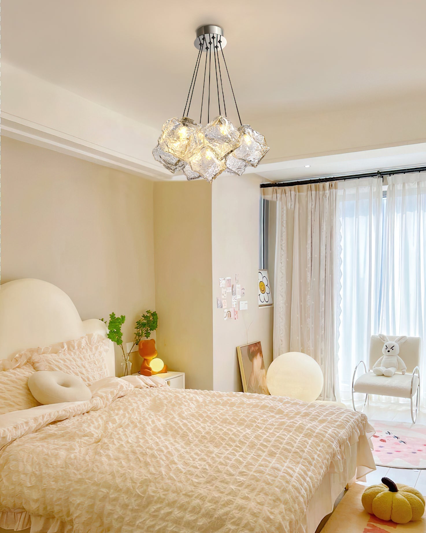 Aurora Chandelier Ice Sparkling-Neutral Decor