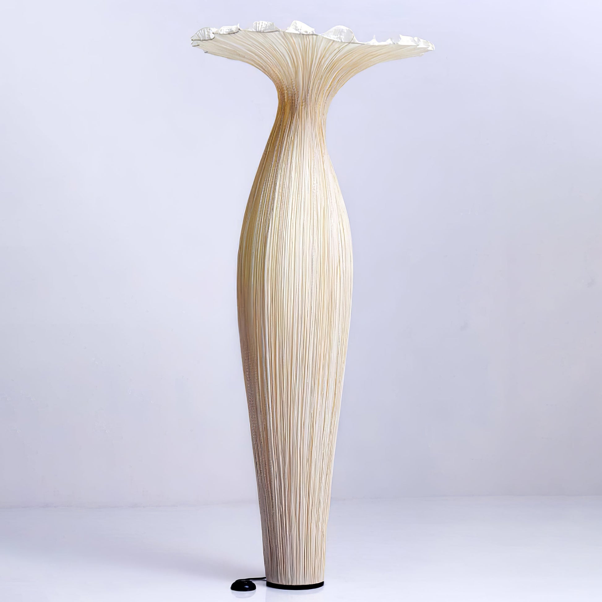 Zarinir Organic Fabric Floor Lamp-Neutral Decor
