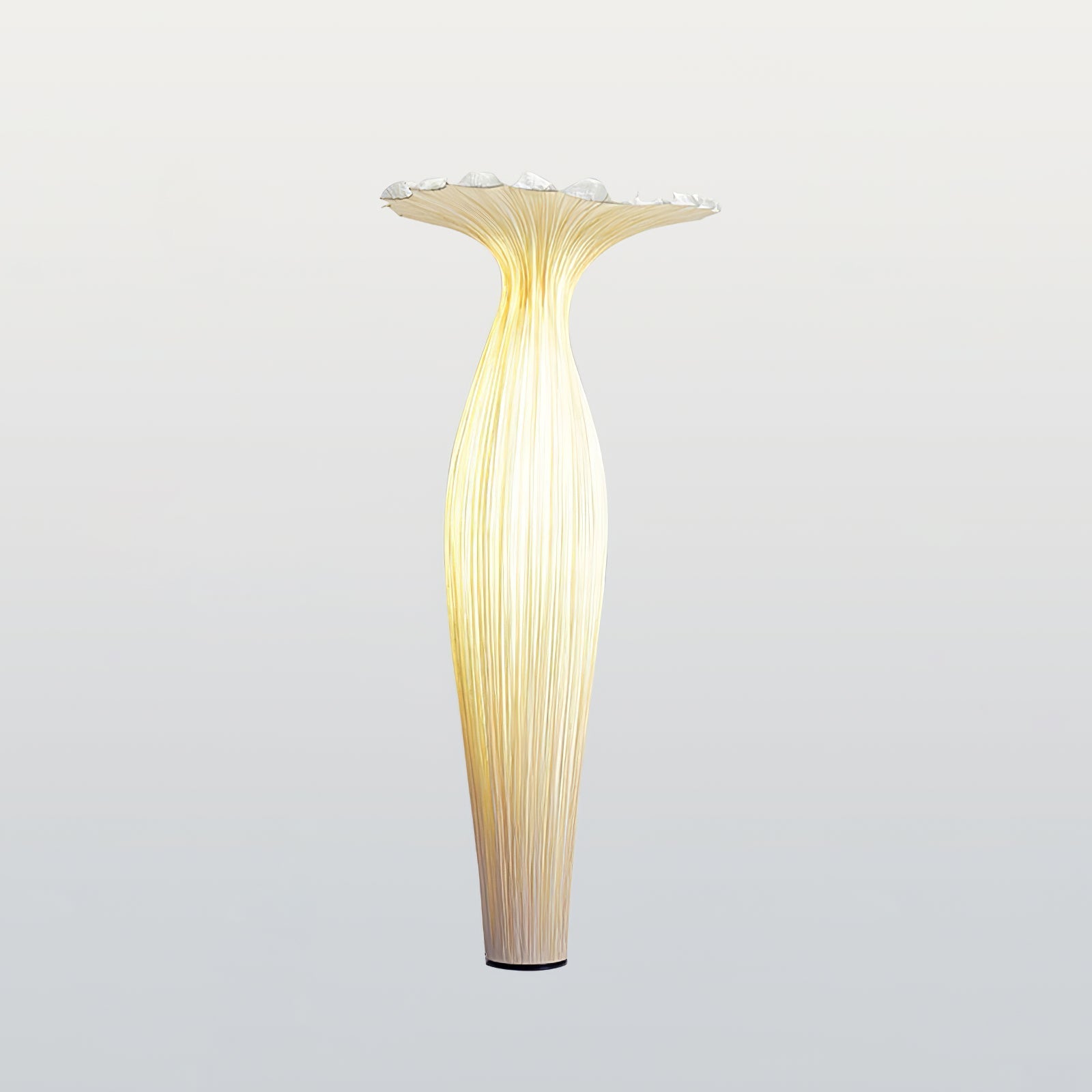 Zarinir Organic Fabric Floor Lamp-Neutral Decor