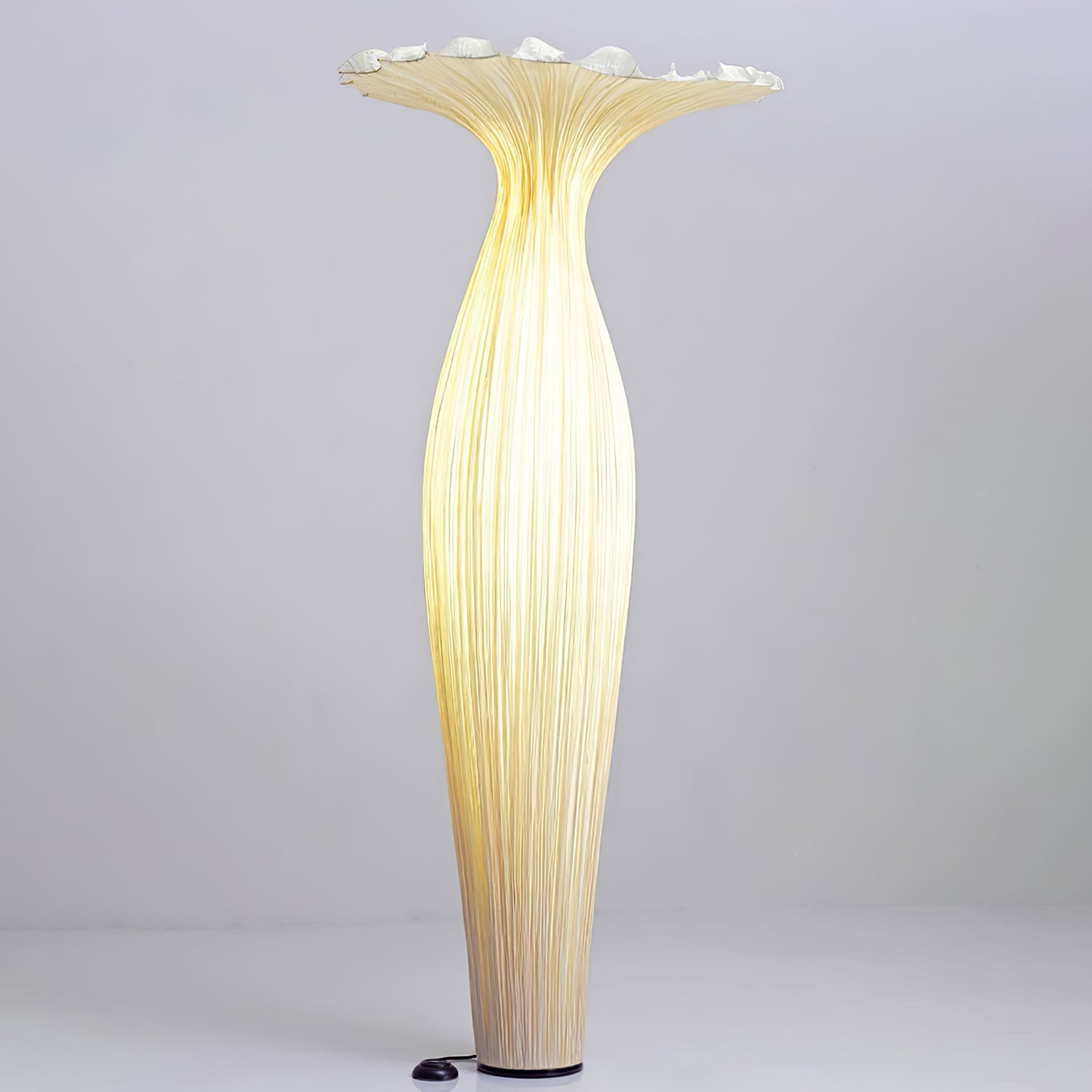 Zarinir Organic Fabric Floor Lamp-Neutral Decor