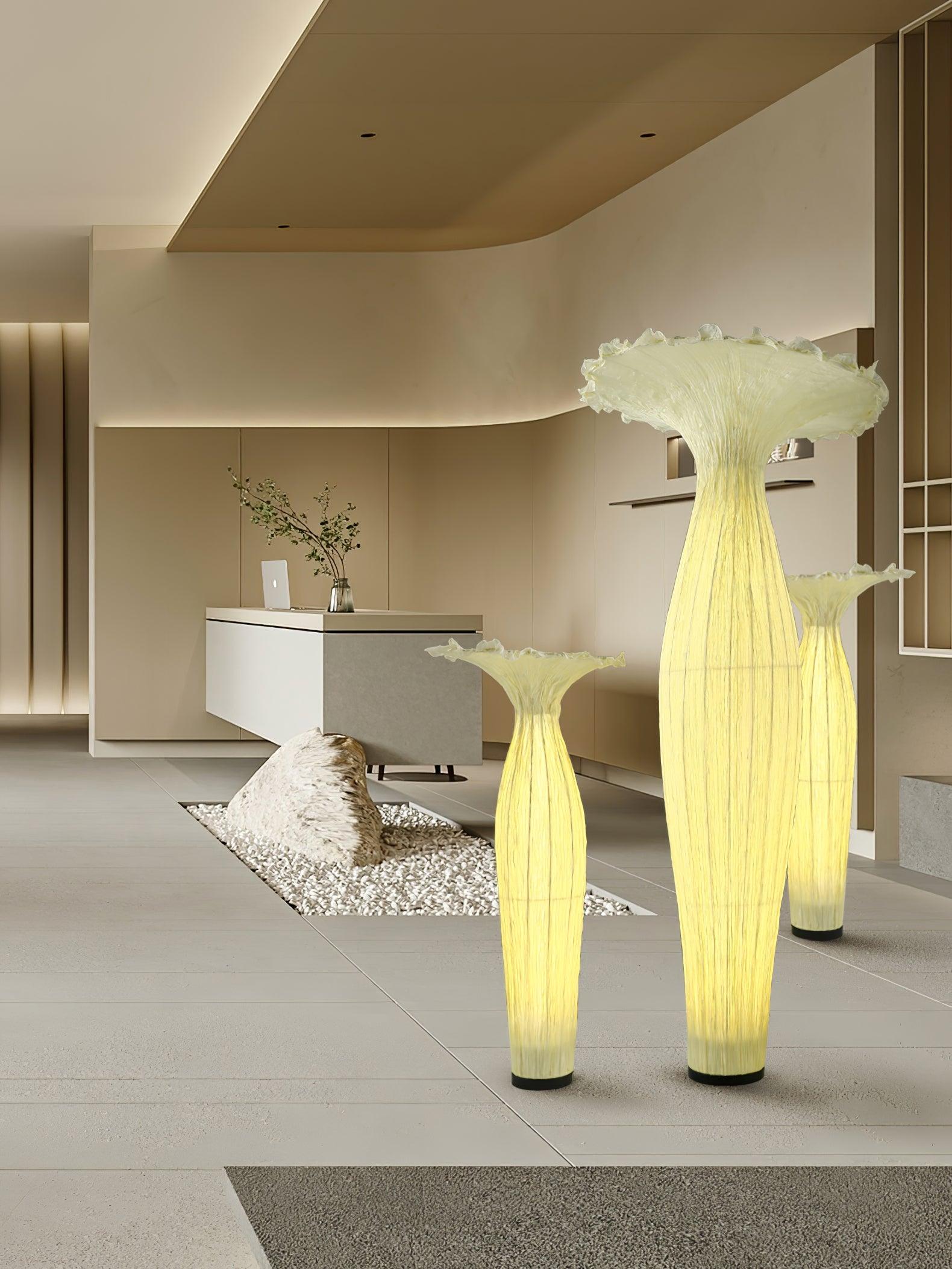 Zarinir Organic Fabric Floor Lamp-Neutral Decor
