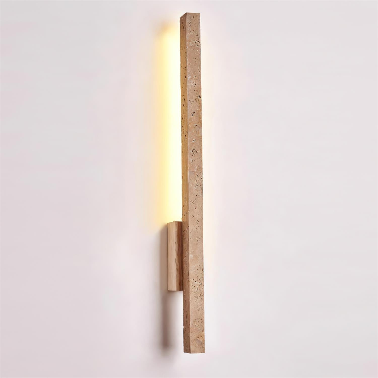 Corvella Wall Lamp Slim Linear Travertine Minimalist-Neutral Decor