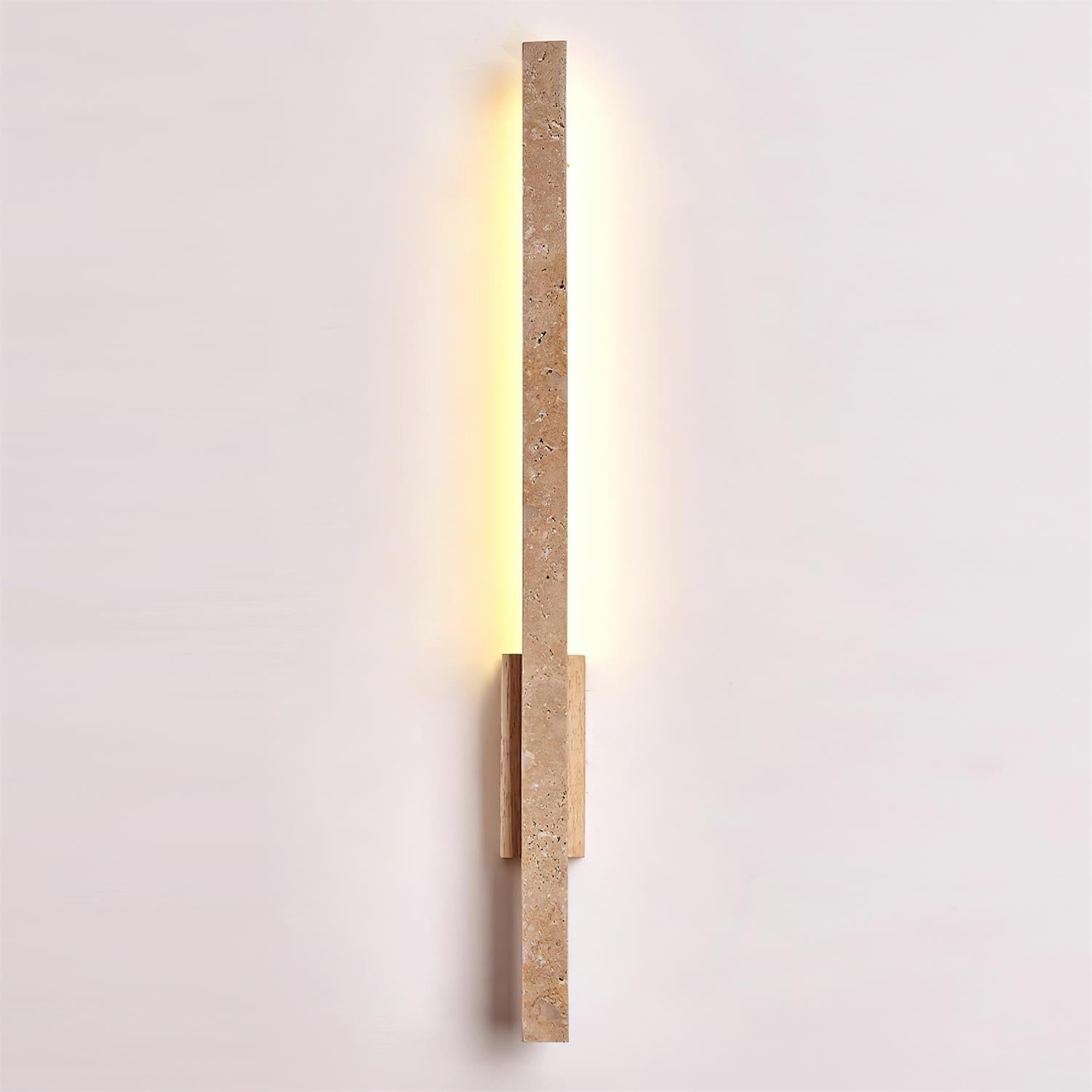 Corvella Wall Lamp Slim Linear Travertine Minimalist-Neutral Decor