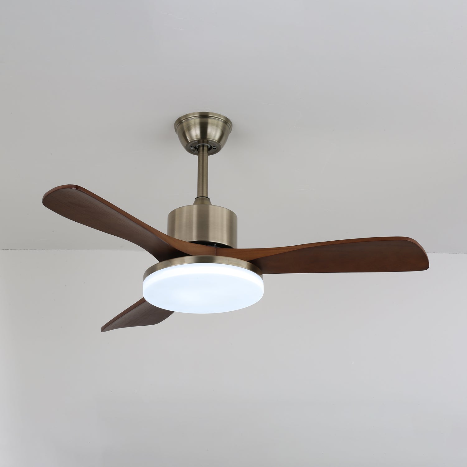 Selora Brass Wood Ceiling Fan Light-Neutral Decor