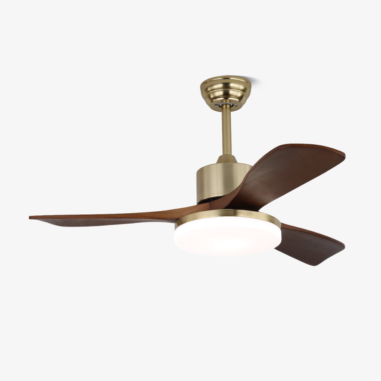 Selora Brass Wood Ceiling Fan Light-Neutral Decor