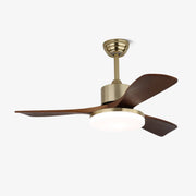 Selora Brass Wood Ceiling Fan Light-Neutral Decor