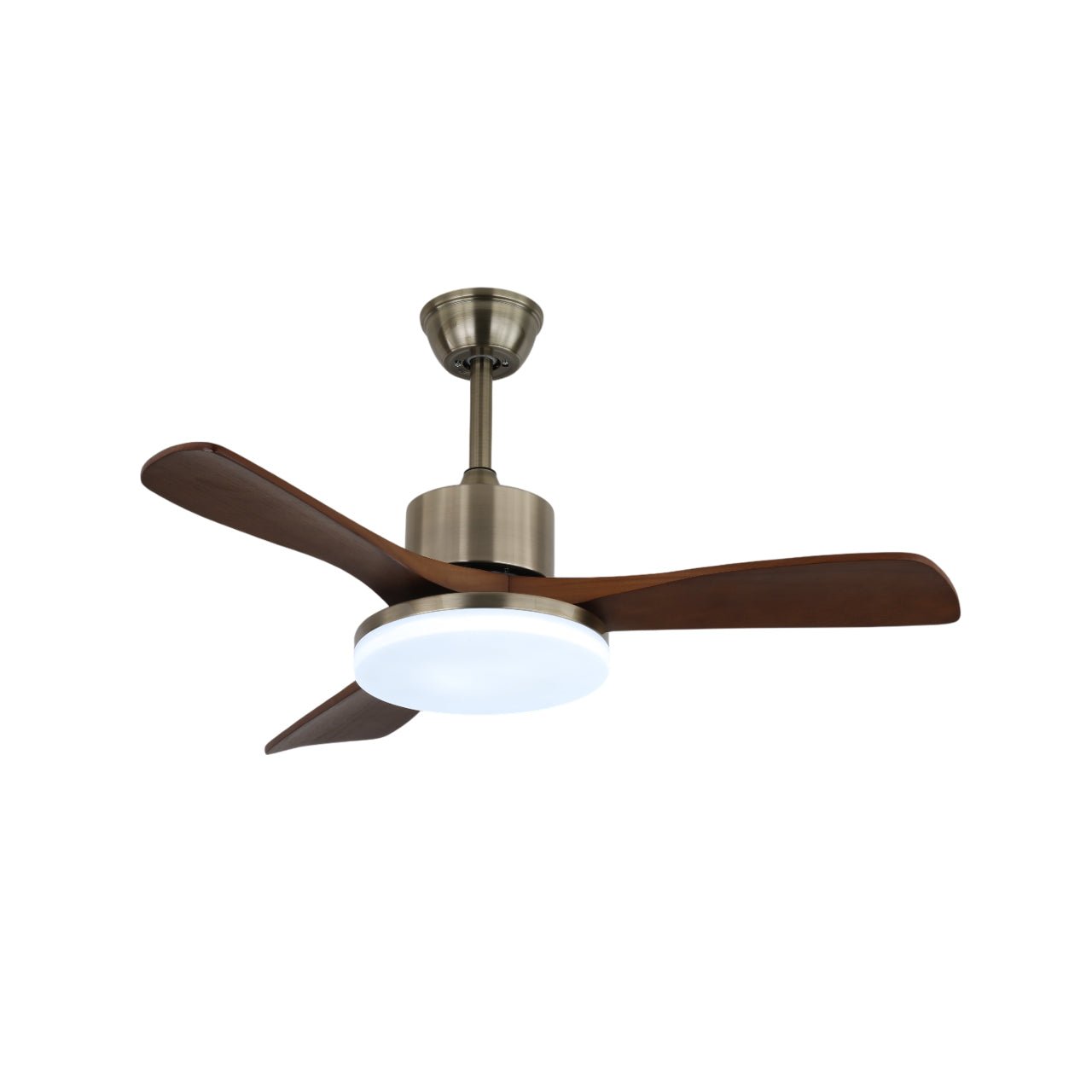 Selora Brass Wood Ceiling Fan Light-Neutral Decor