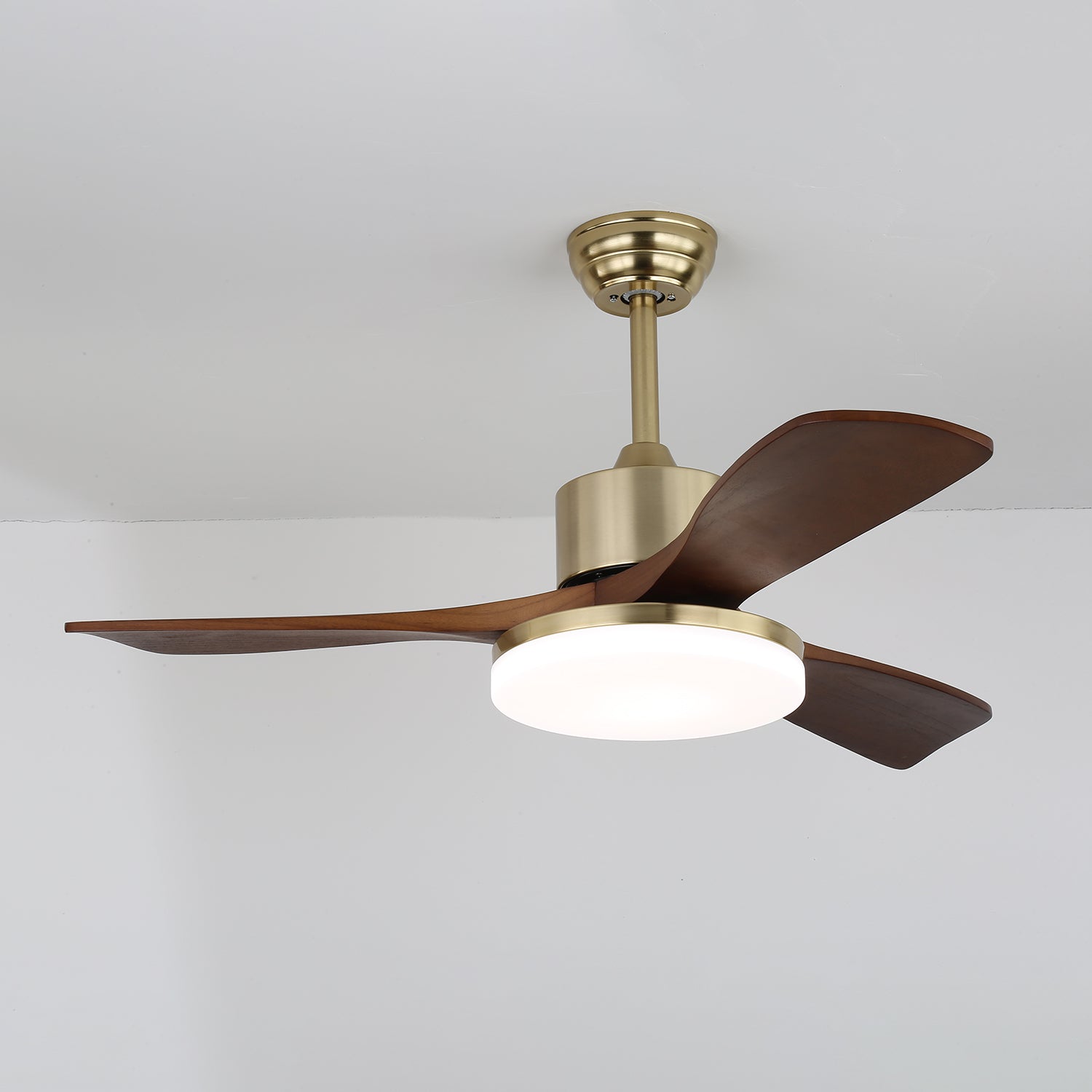 Selora Brass Wood Ceiling Fan Light-Neutral Decor