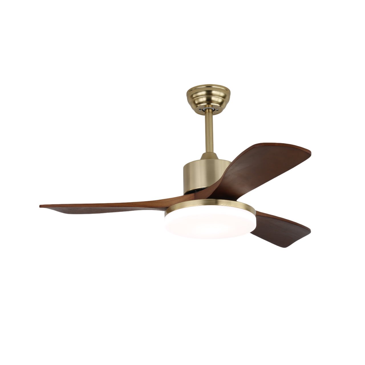 Selora Brass Wood Ceiling Fan Light-Neutral Decor