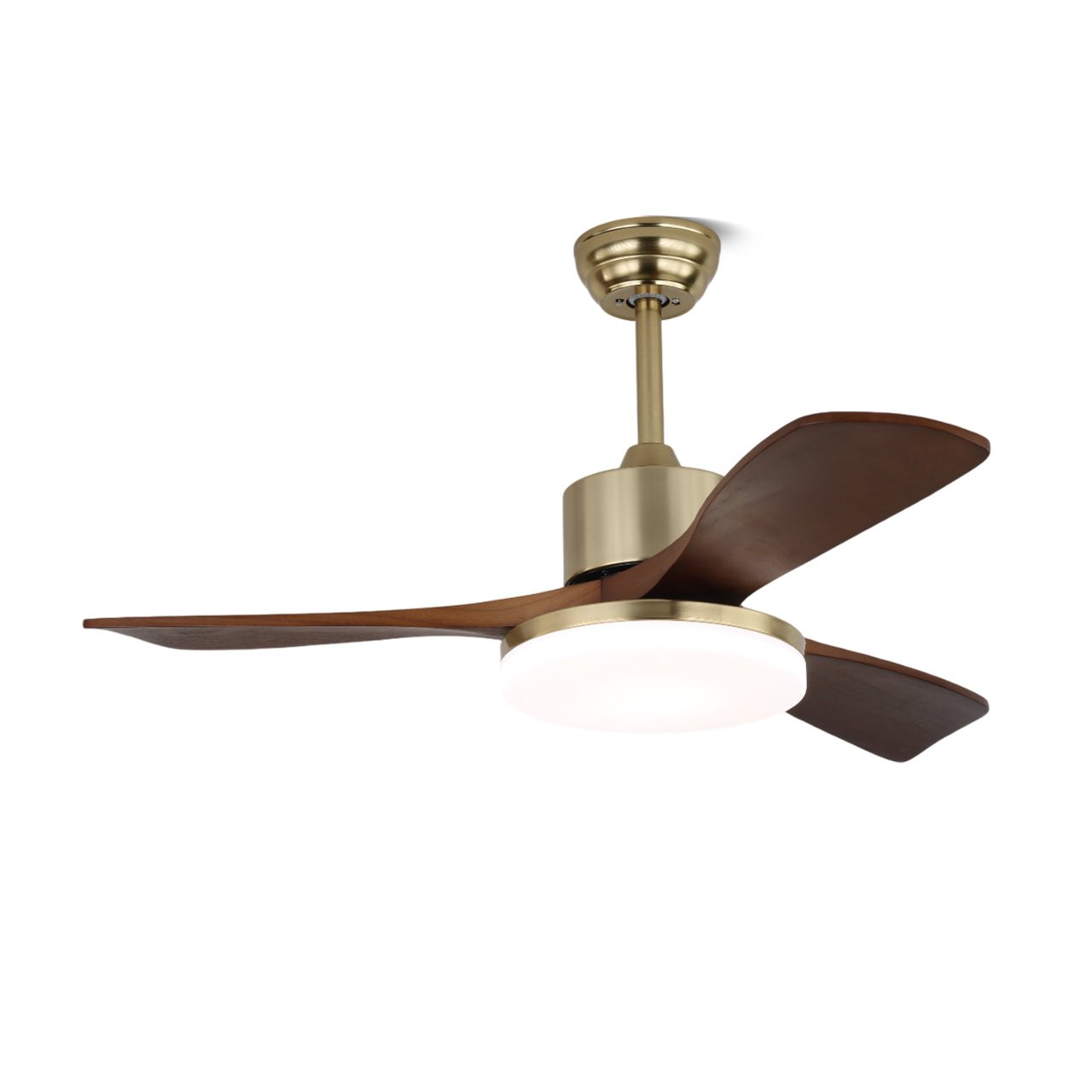 Selora Brass Wood Ceiling Fan Light-Neutral Decor