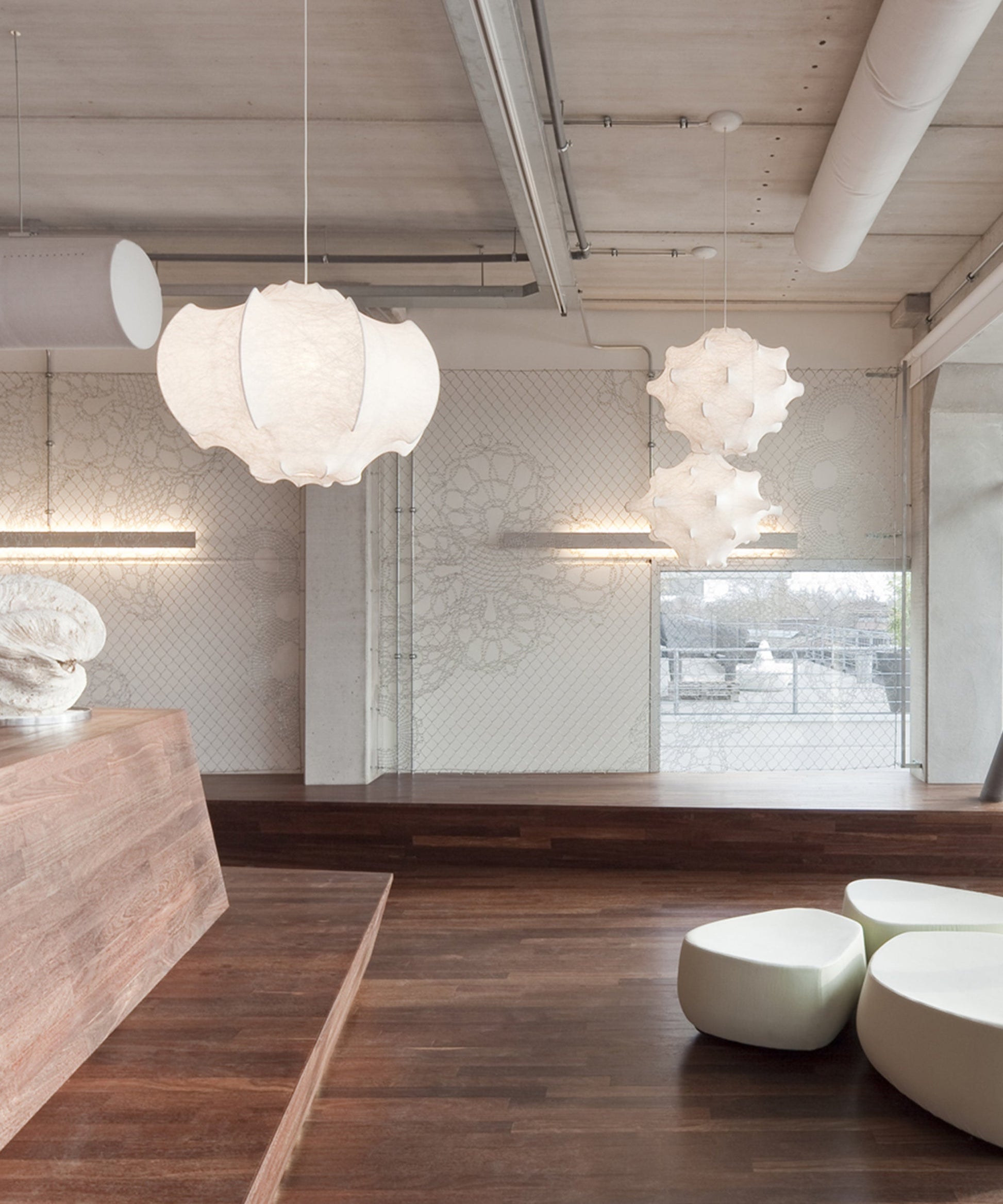 Lotus Minimalist Silk Pendant Lamp-Neutral Decor