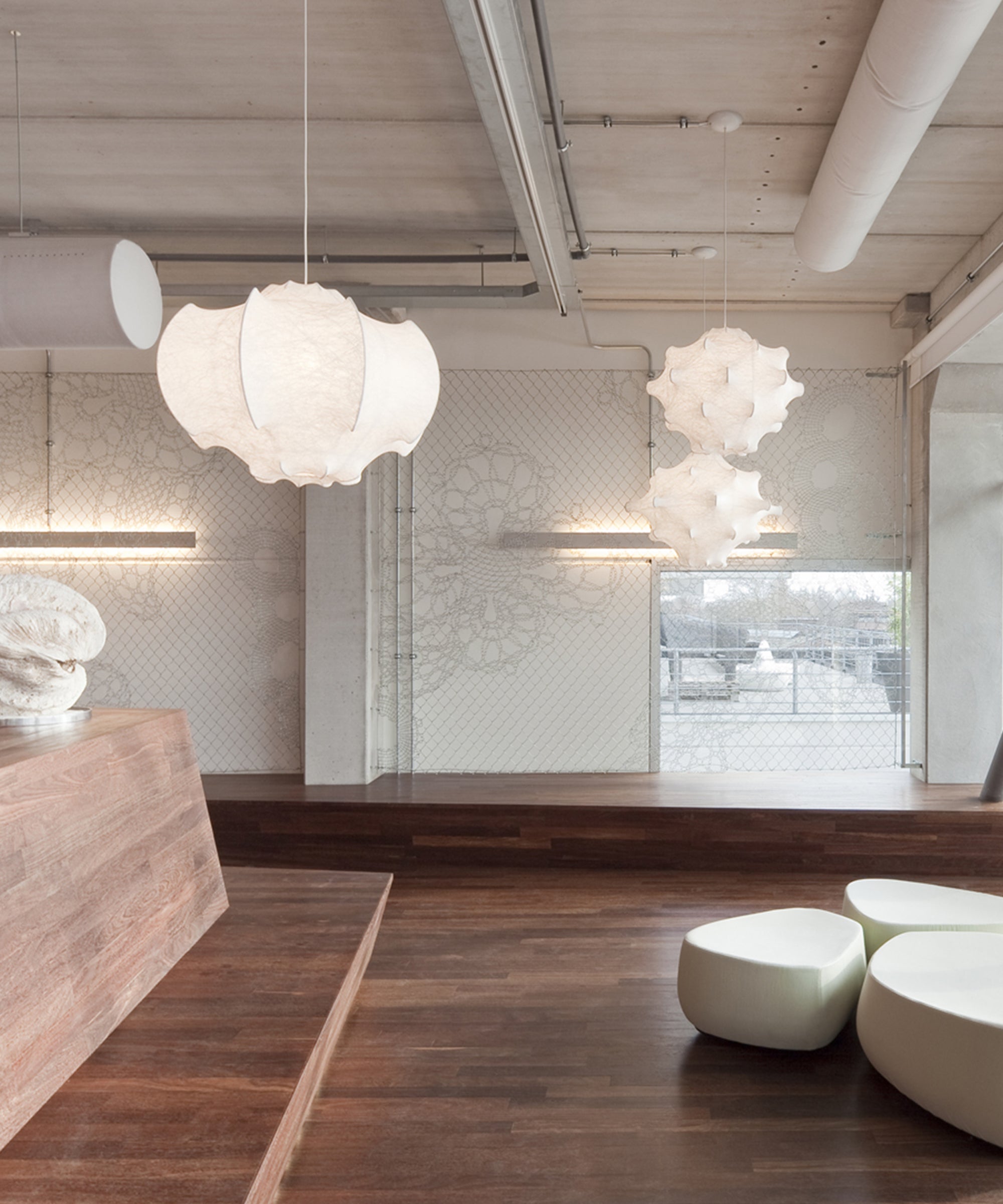 Lotus Minimalist Silk Pendant Lamp-Neutral Decor