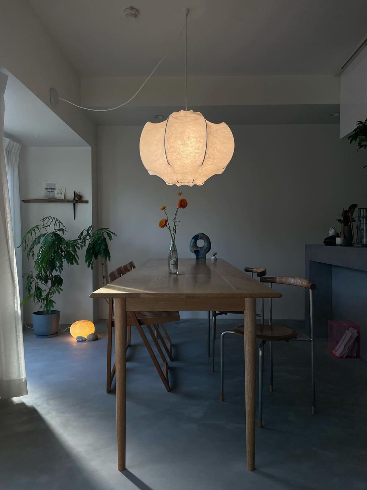 Lotus Minimalist Silk Pendant Lamp-Neutral Decor