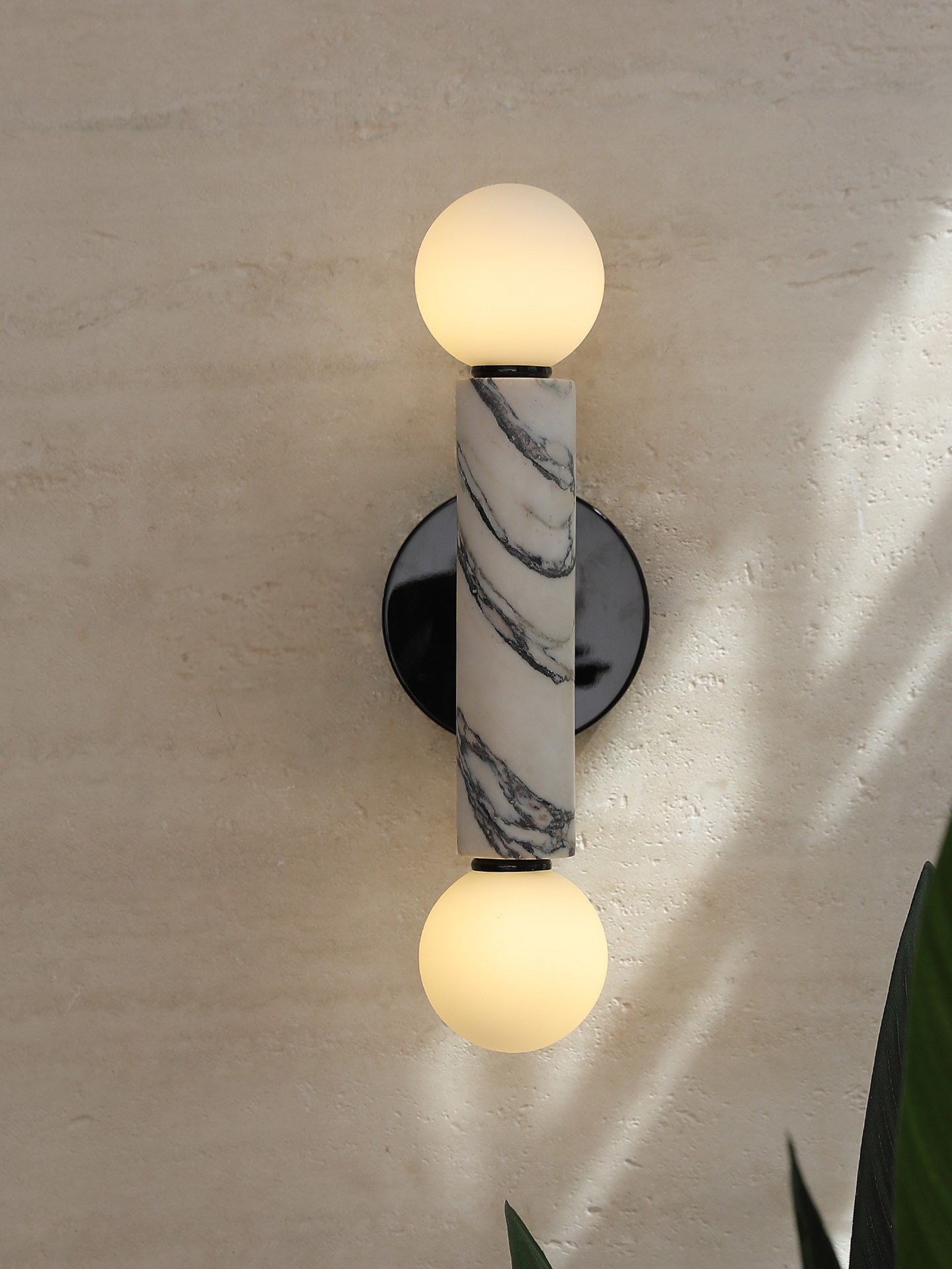 Obelisk Orb Sconce-Neutral Decor