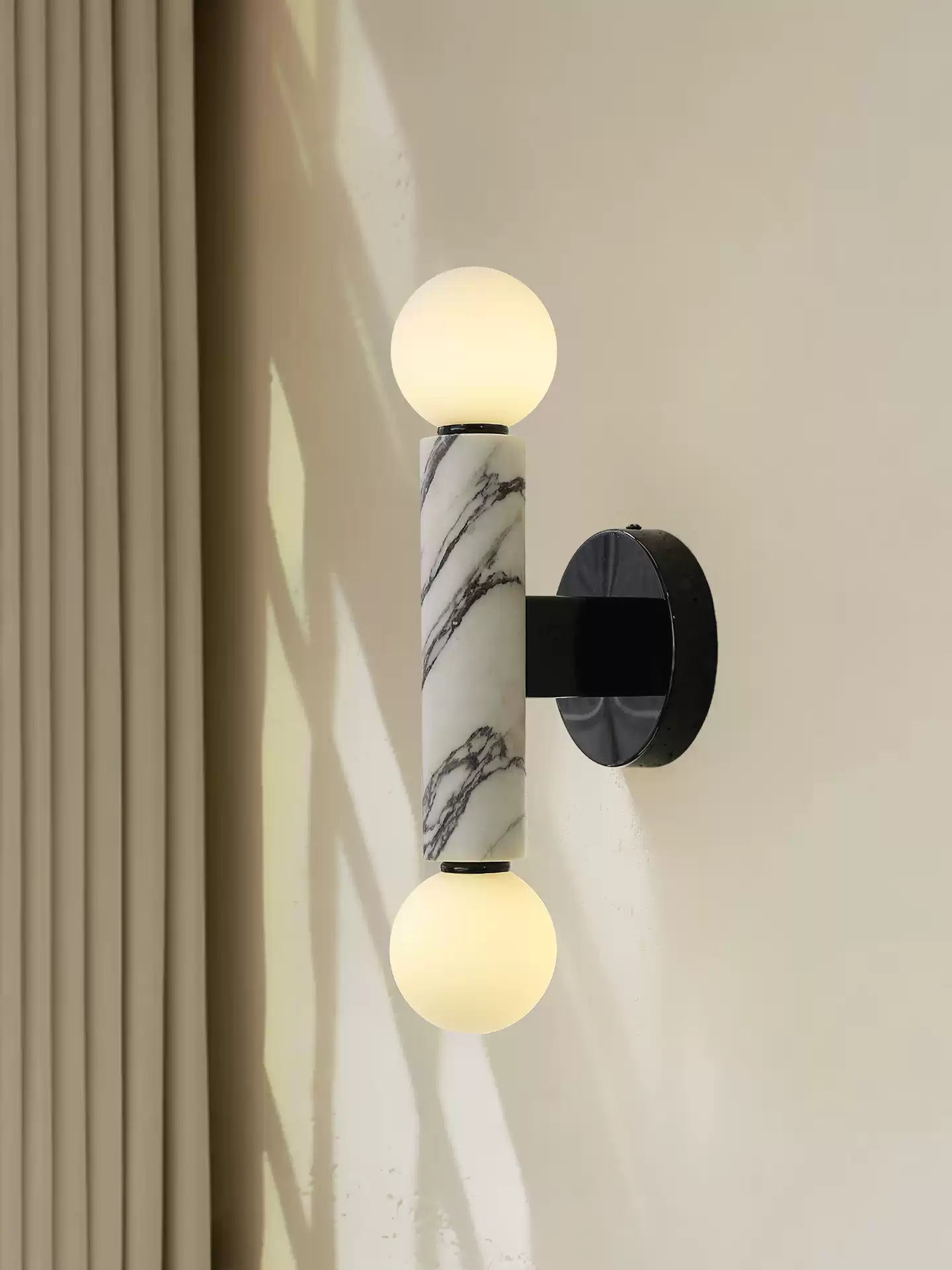 Obelisk Orb Sconce-Neutral Decor