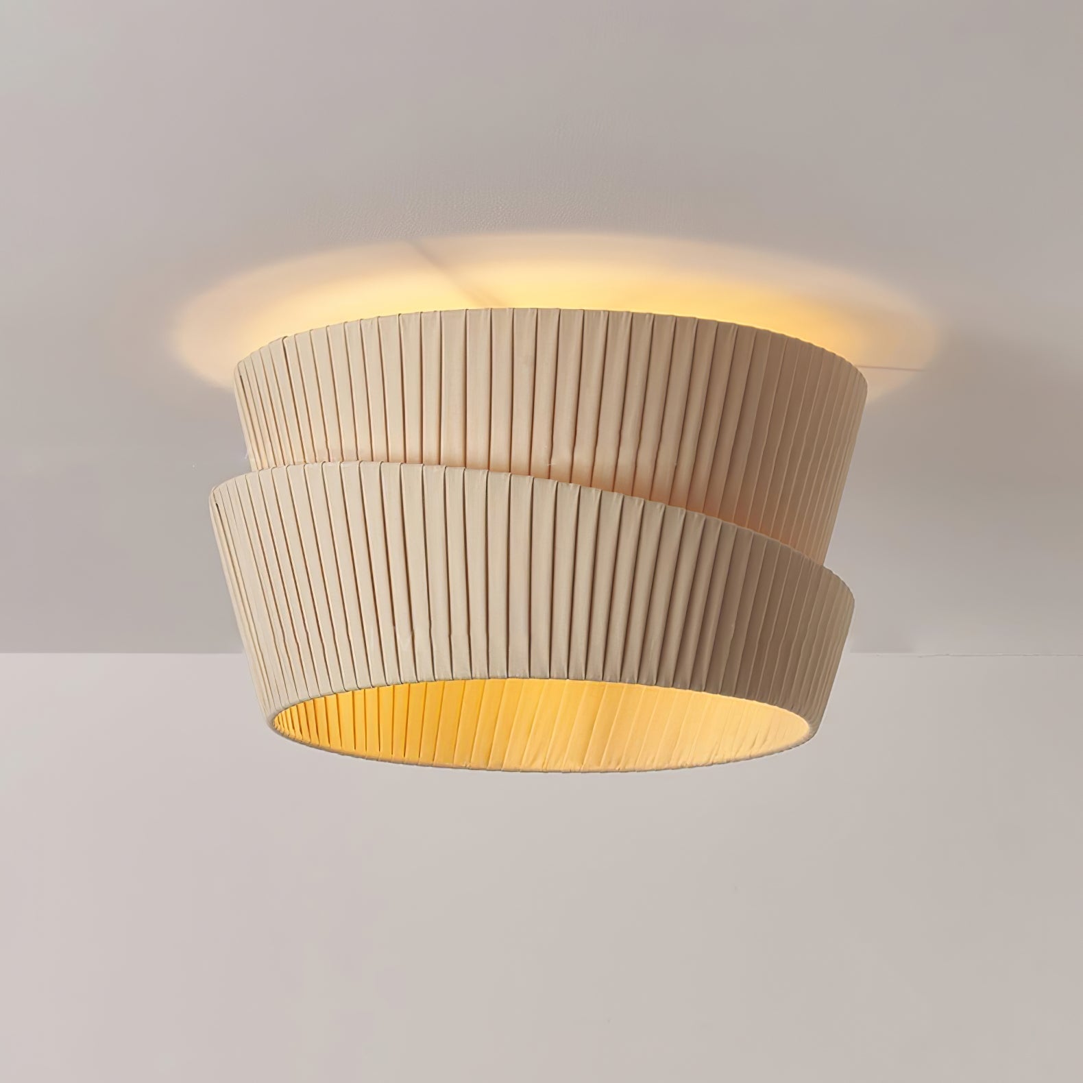 Xlenis Natural Unique Twist Fabric Ceiling Lamp-Neutral Decor