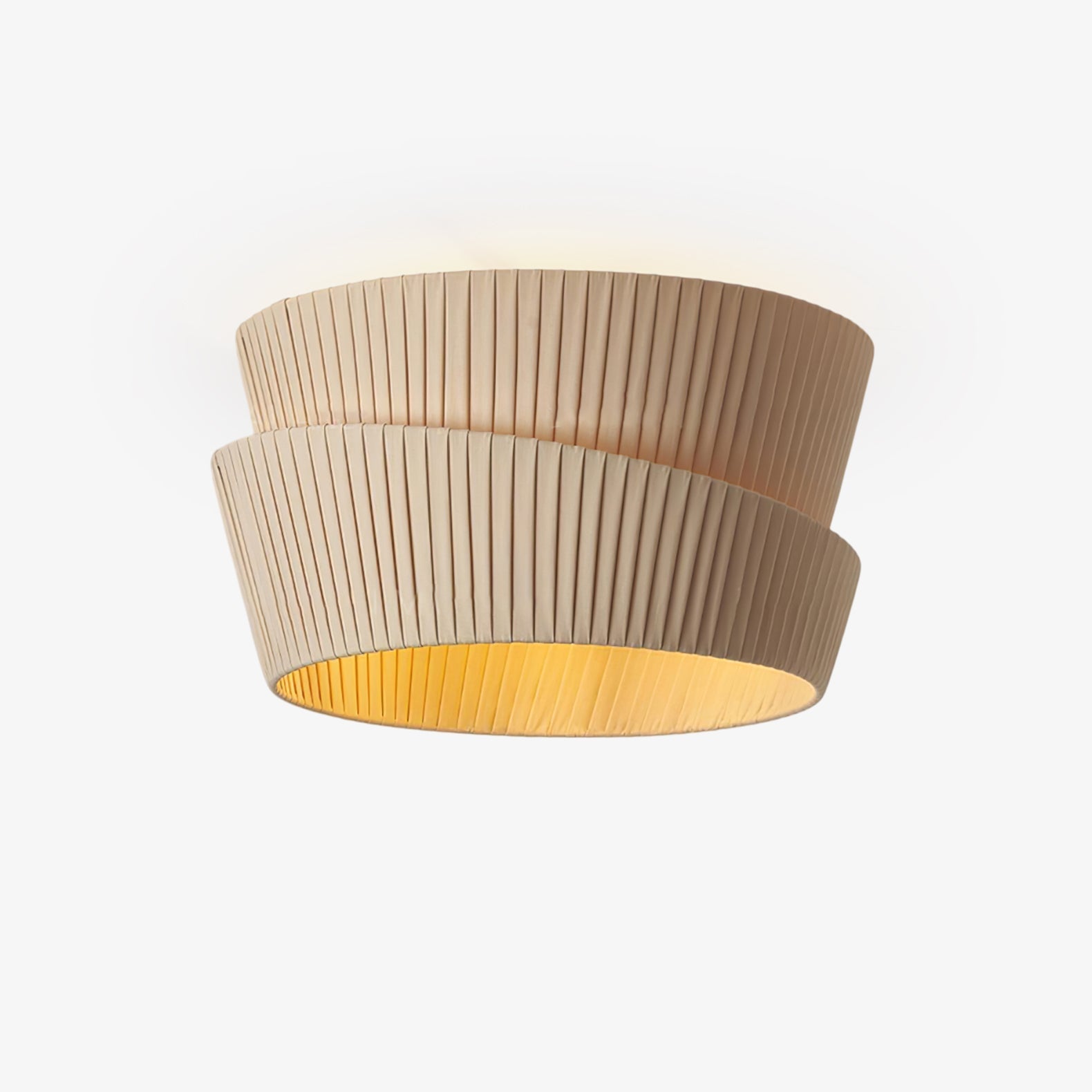 Xlenis Natural Unique Twist Fabric Ceiling Lamp-Neutral Decor