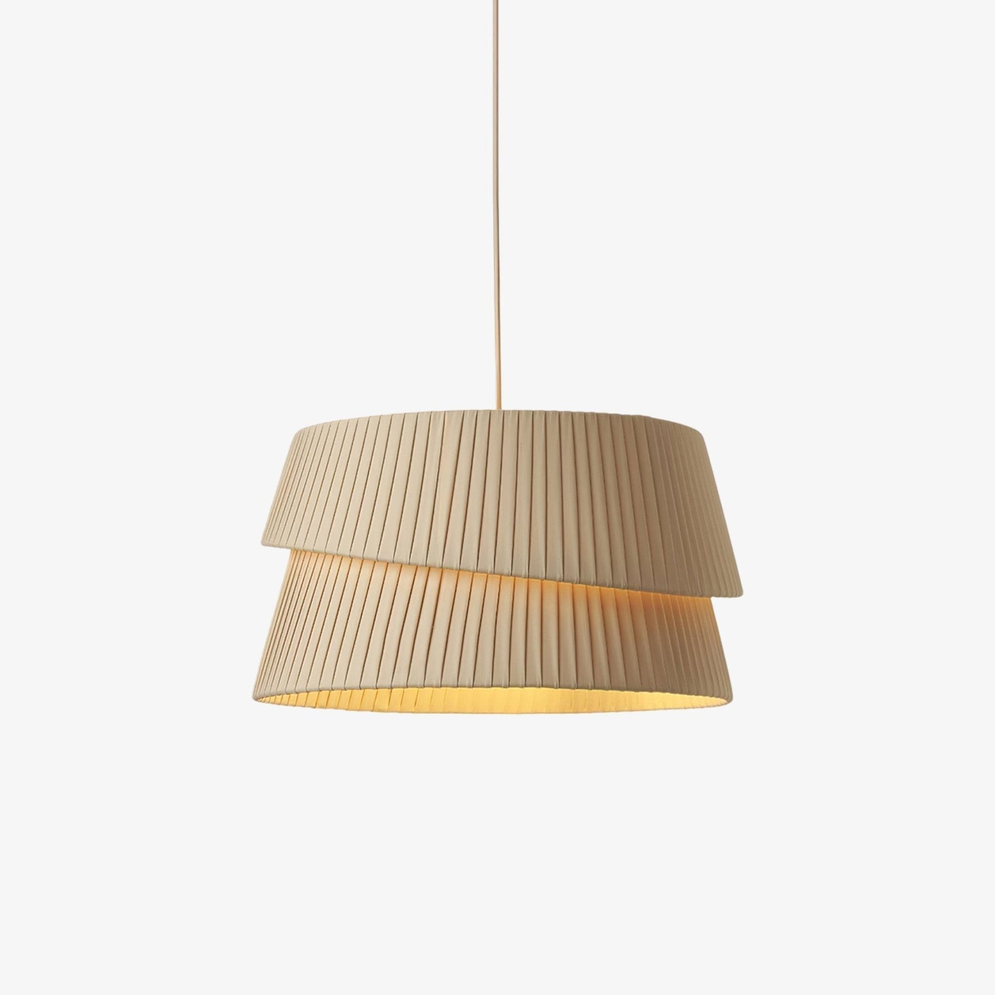 Ilira PremiumElegance Twist Fabric Pendant Lamp-Neutral Decor