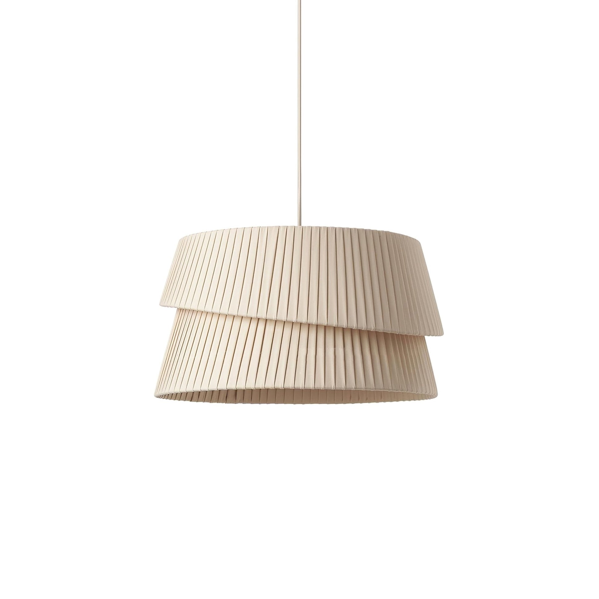 Ilira PremiumElegance Twist Fabric Pendant Lamp-Neutral Decor