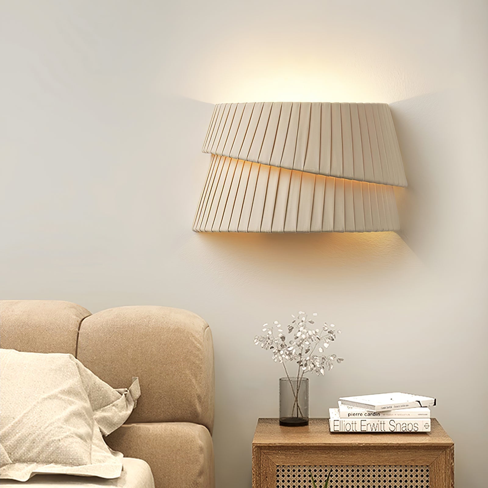 Cevelarae Premium Nordic Art Twist Fabric Wall Lamp-Neutral Decor