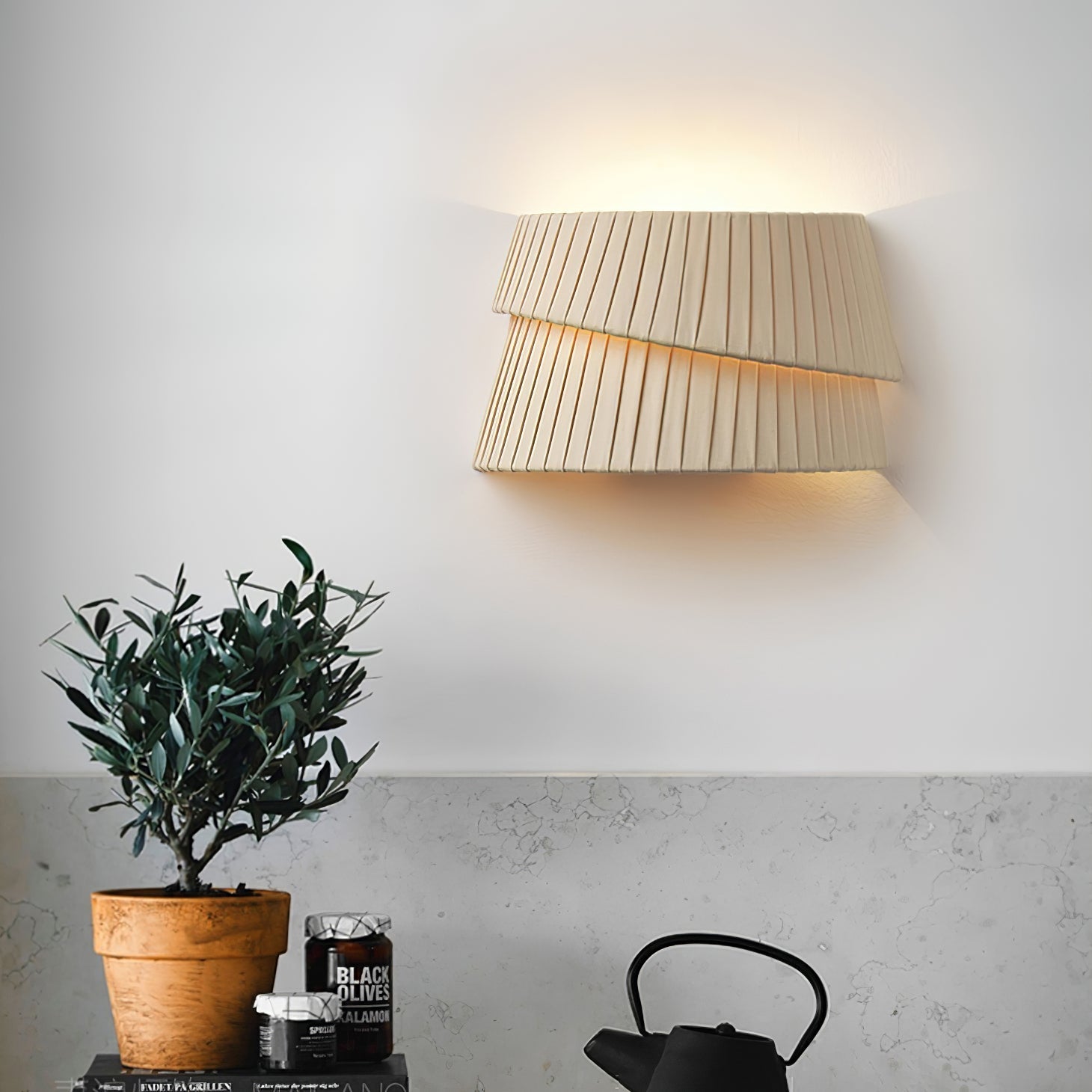 Cevelarae Premium Nordic Art Twist Fabric Wall Lamp-Neutral Decor