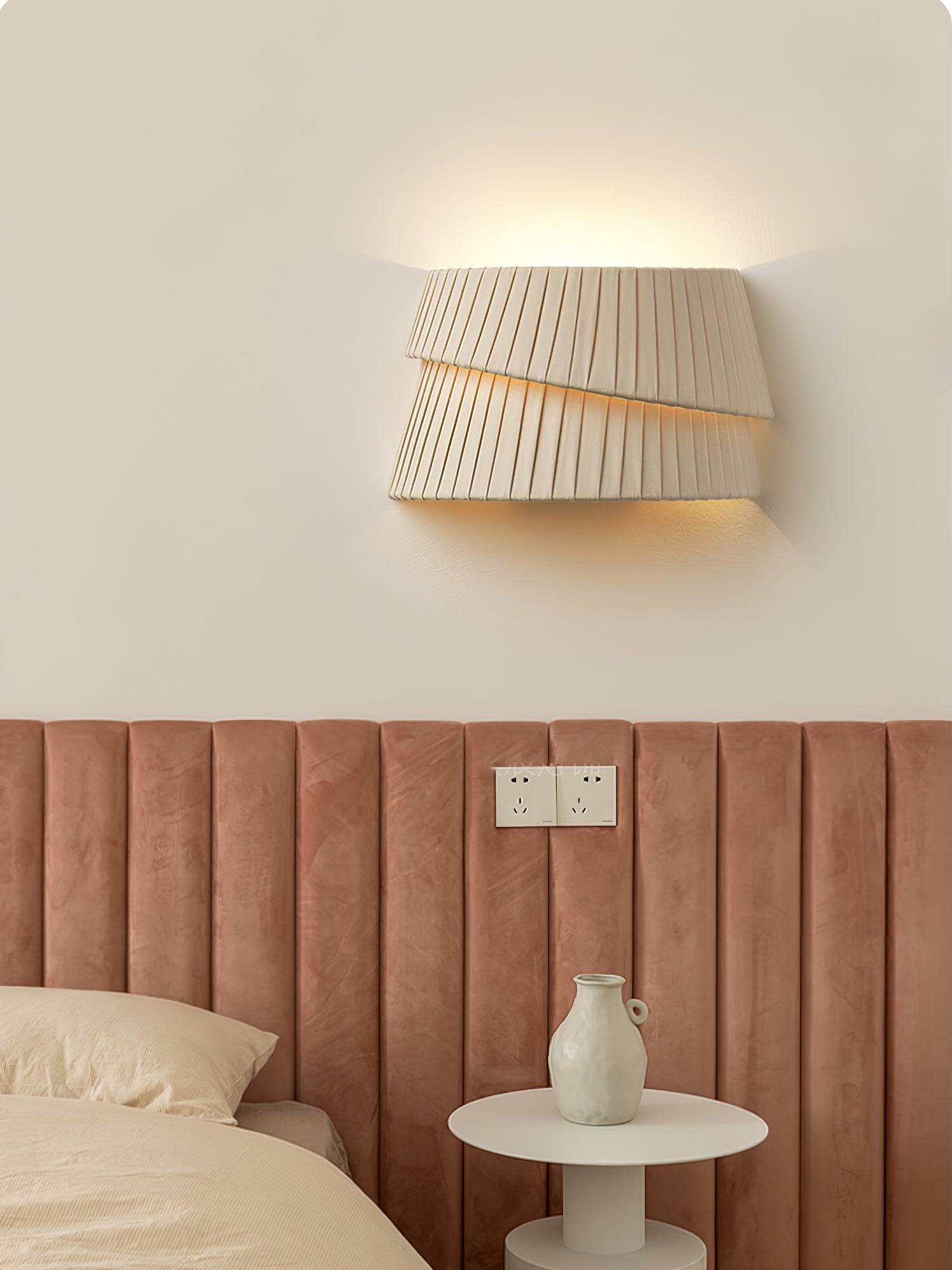 Cevelarae Premium Nordic Art Twist Fabric Wall Lamp-Neutral Decor