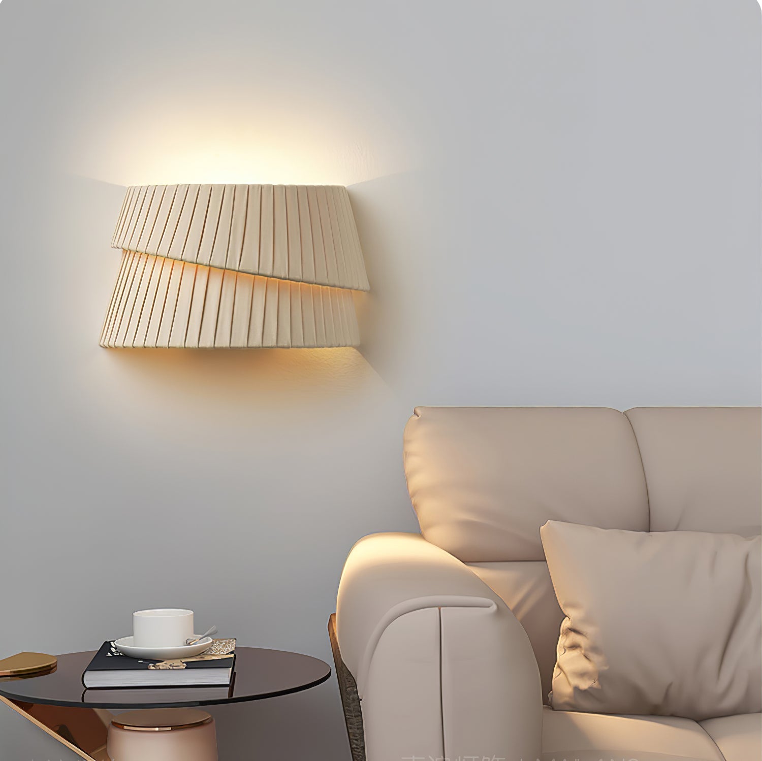 Cevelarae Premium Nordic Art Twist Fabric Wall Lamp-Neutral Decor