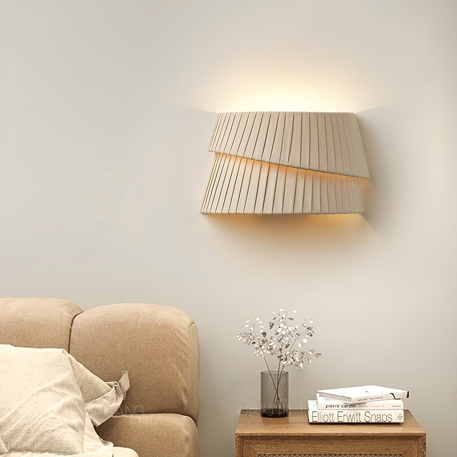 Cevelarae Premium Nordic Art Twist Fabric Wall Lamp-Neutral Decor